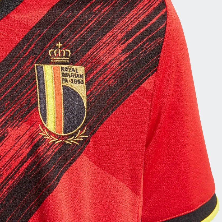 adidas 2020-21 Belgium Home YOUTH Jersey - Red-Black - Image 4