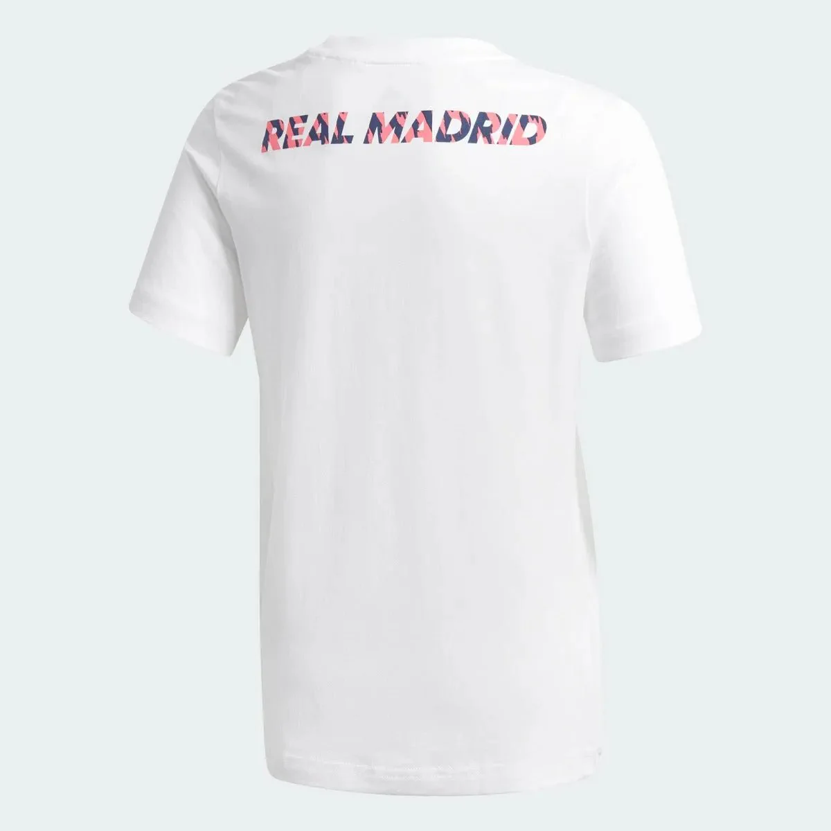 Adidas 2020-21 Real Madrid Youth Graphic Tee - White-Navy - Image 2