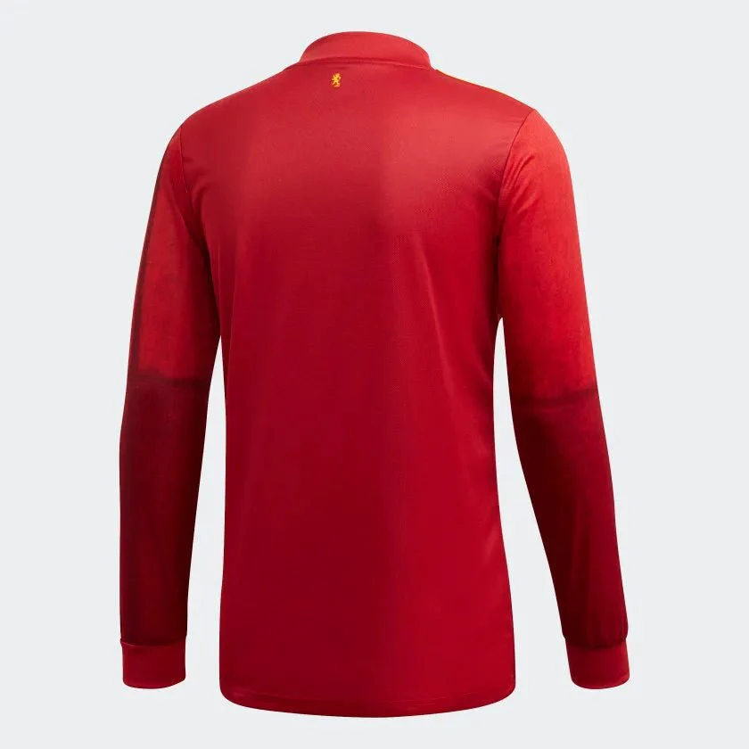 adidas 2020-21 Spain Home Long-Sleeve Jersey - Red-Yellow - Image 2