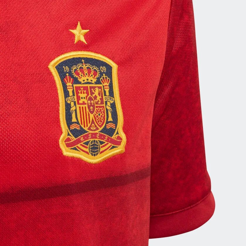 adidas 2020-21 Spain Home YOUTH Jersey - Red-Yellow - Image 4