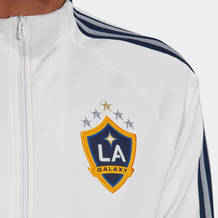 adidas 2020 LA Galaxy Anthem Jacket - White - Image 3