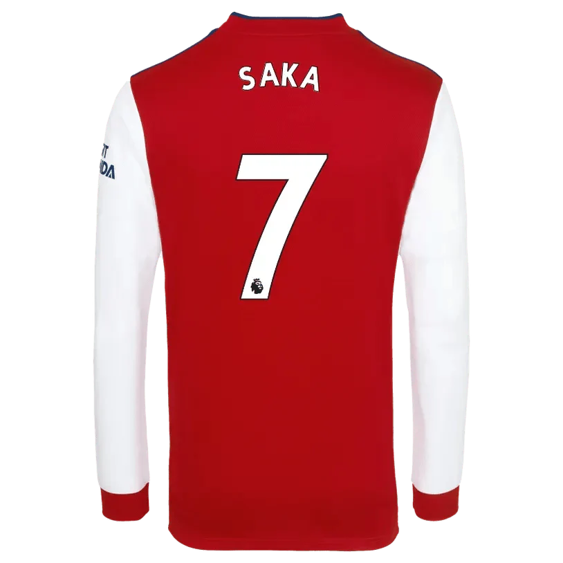 Adidas 2021-22 Arsenal Home Long-Sleeve Jersey - Scarlet-White - Image 6