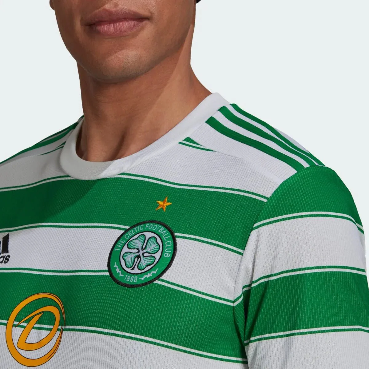Adidas 2021-22 Celtic Home Jersey - White-Green - Image 3