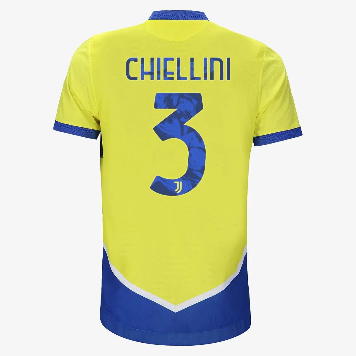 adidas 2021-22 Juventus Third Jersey - Shock Yellow-Blue - Image 6