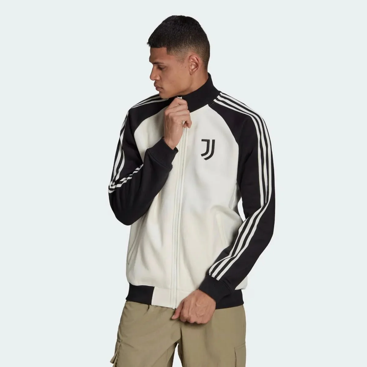 adidas 2021-22 Juventus Tiro 21 Anthem Jacket - Chalk White-Black - Image 2