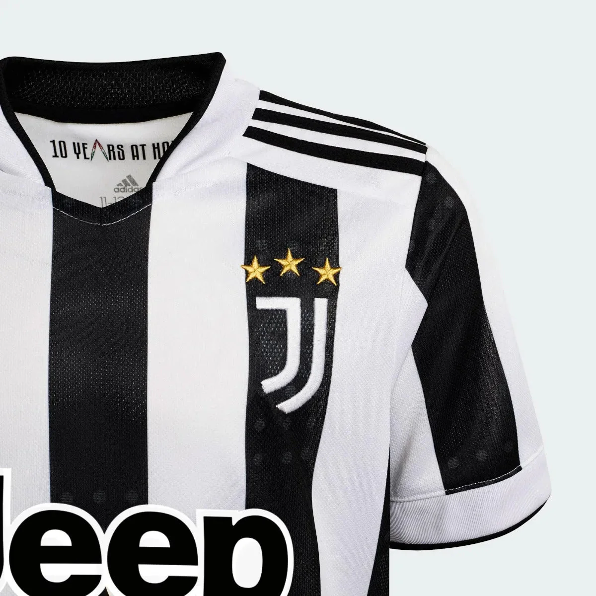 Adidas 2021-22 Juventus Youth Home Jersey - White-Black - Image 3