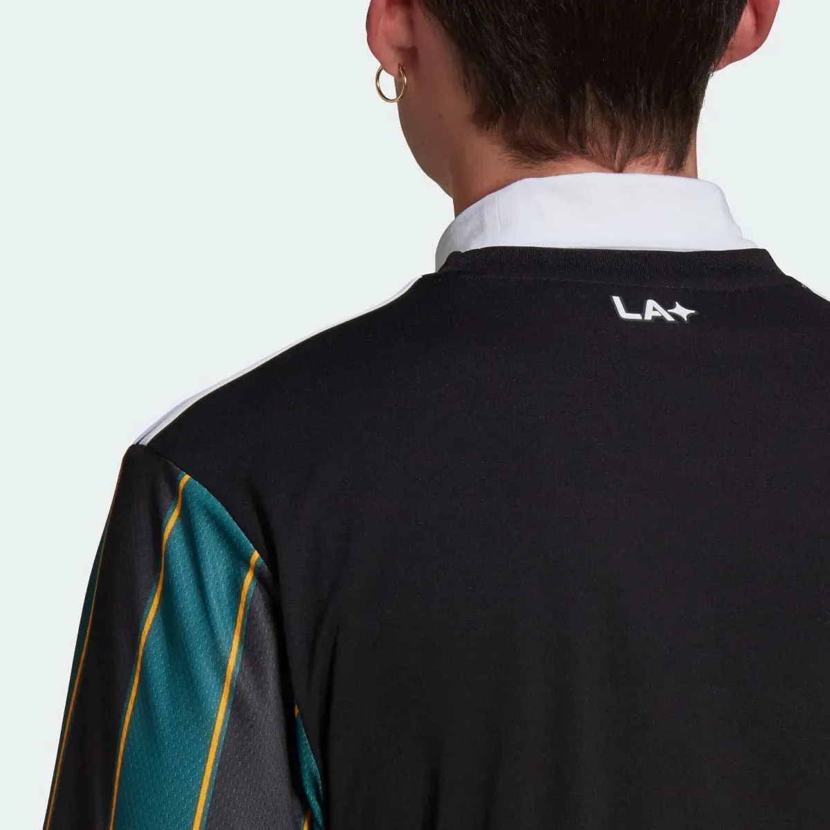 Adidas 2021-22 LA Galaxy Away Jersey - Black-Tech Green - Image 4
