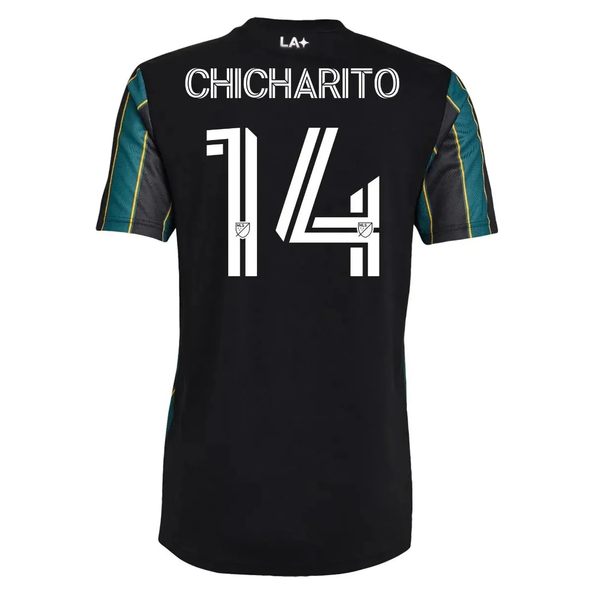 Adidas 2021-22 LA Galaxy Away Jersey - Black-Tech Green - Image 5