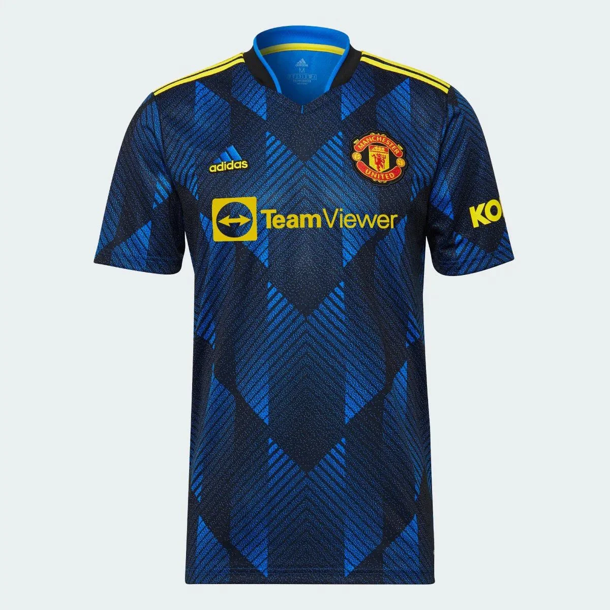 Adidas 2021-22 Manchester United Third Jersey - Black-Royal-Yellow