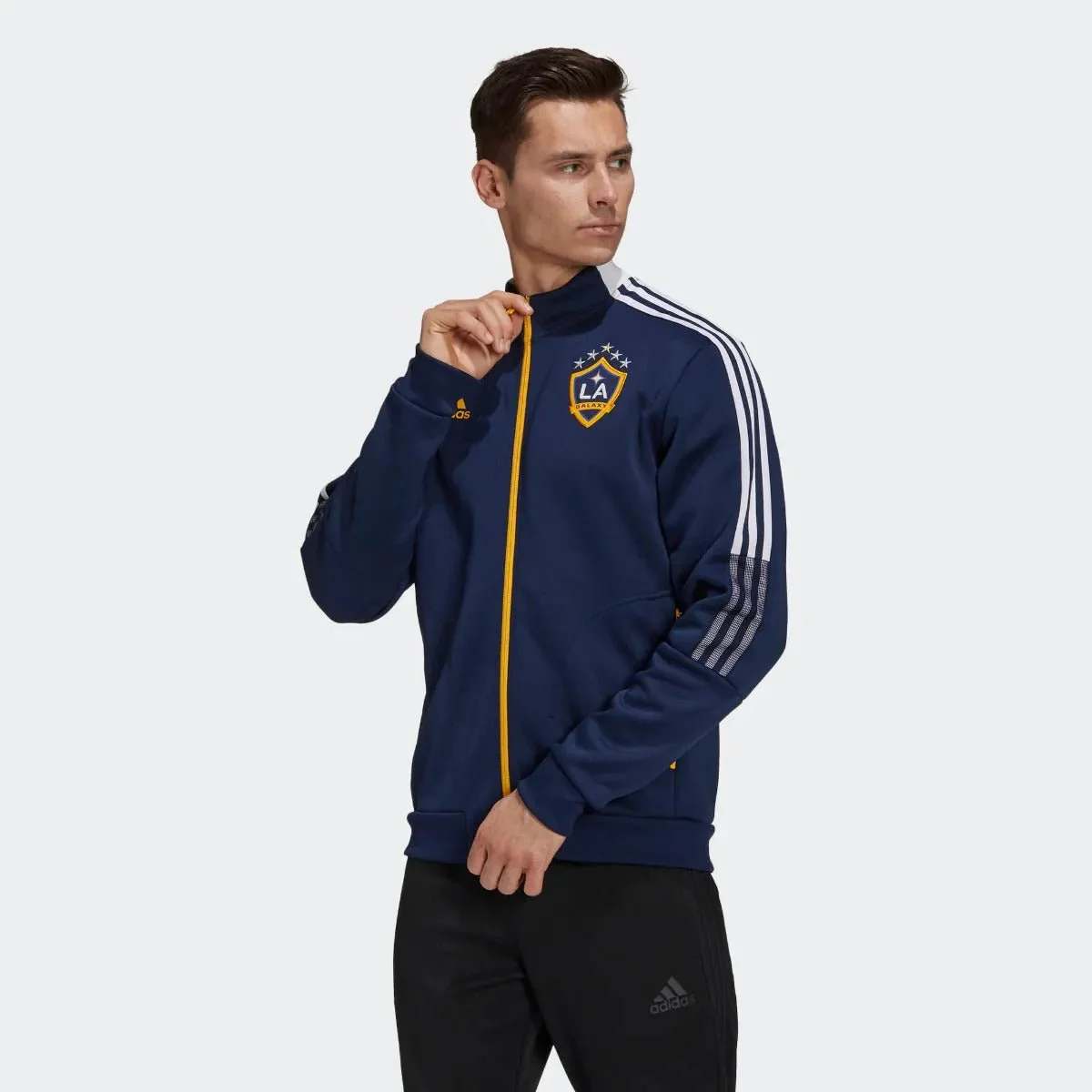 Adidas 2021 LA Galaxy Anthem Jacket - Navy-White - Image 2
