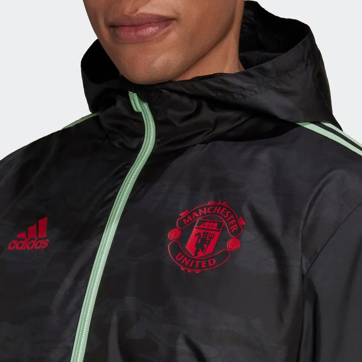 Adidas 2021 Manchester United Windbreaker Jacket - Black - Image 5