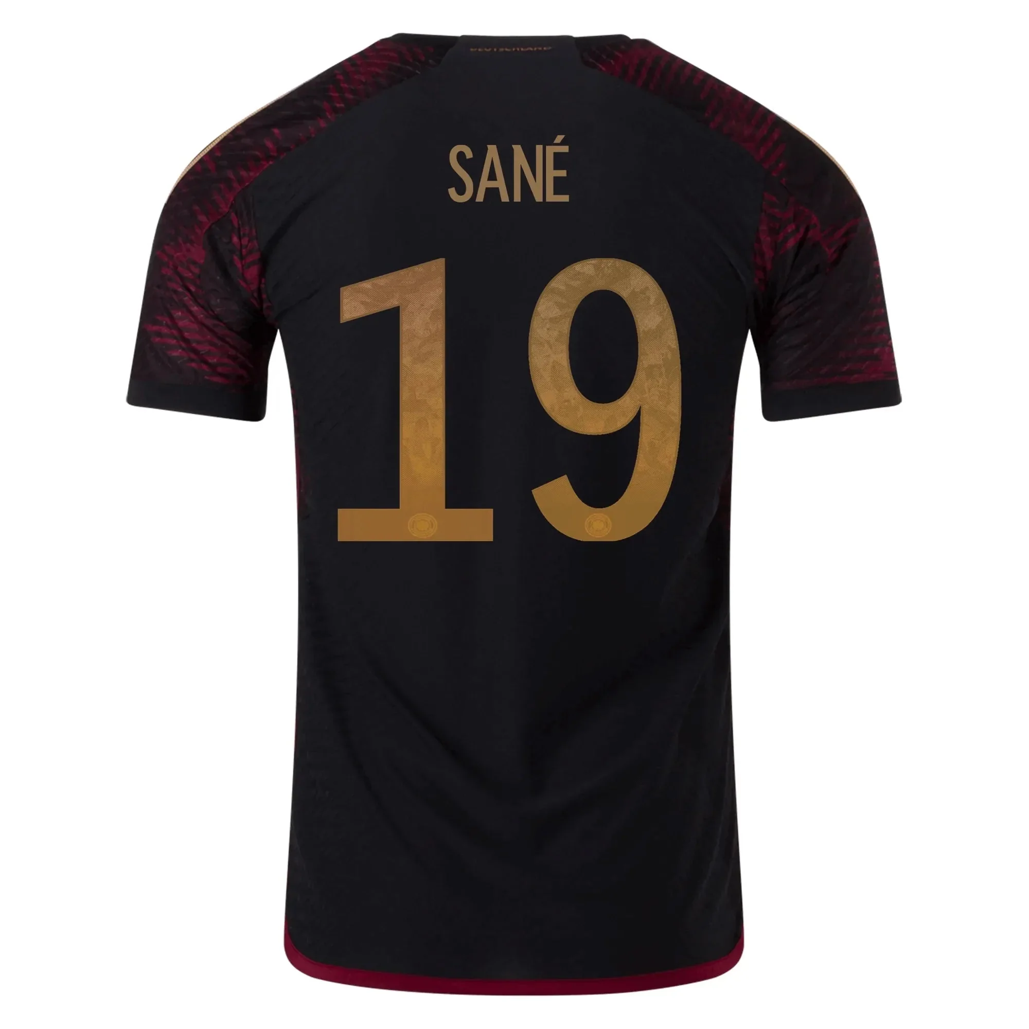adidas 2022-23 Germany Away Authentic Jersey Black - Image 4