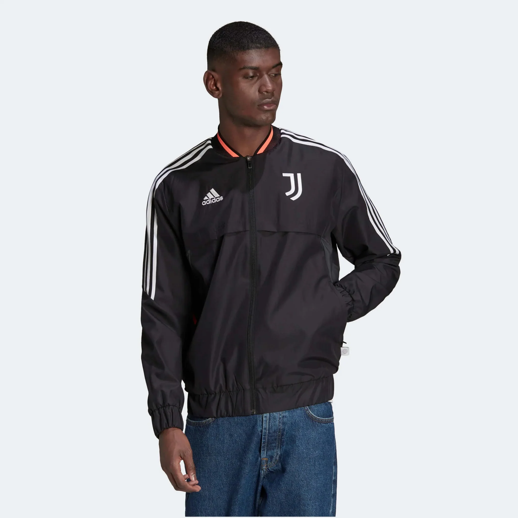 adidas 2022-23 Juventus Anthem Jacket - Black - Image 2