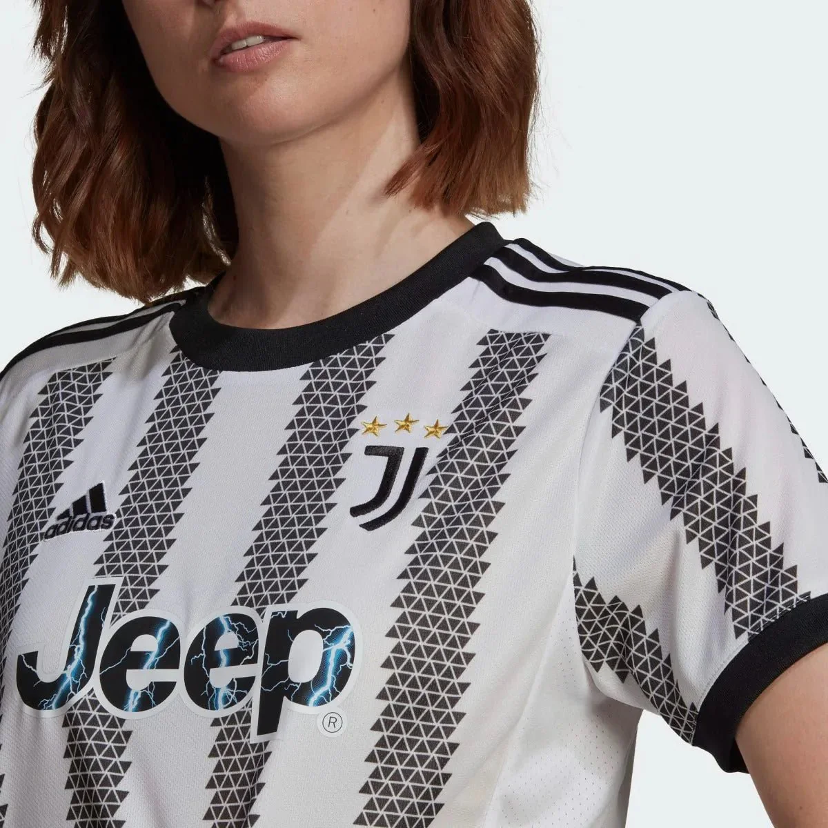 adidas 2022-23 Juventus Women's Home Jersey - White-Black - Image 7