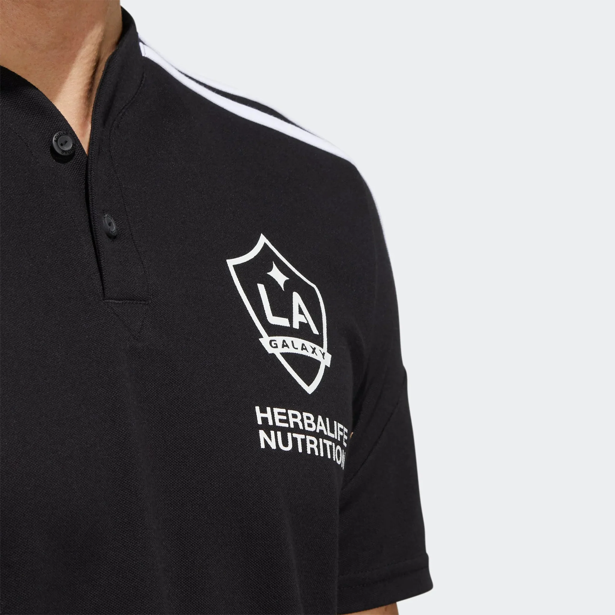 adidas 2022-23 LA Galaxy Condivo 22 Polo - Black-White - Image 5