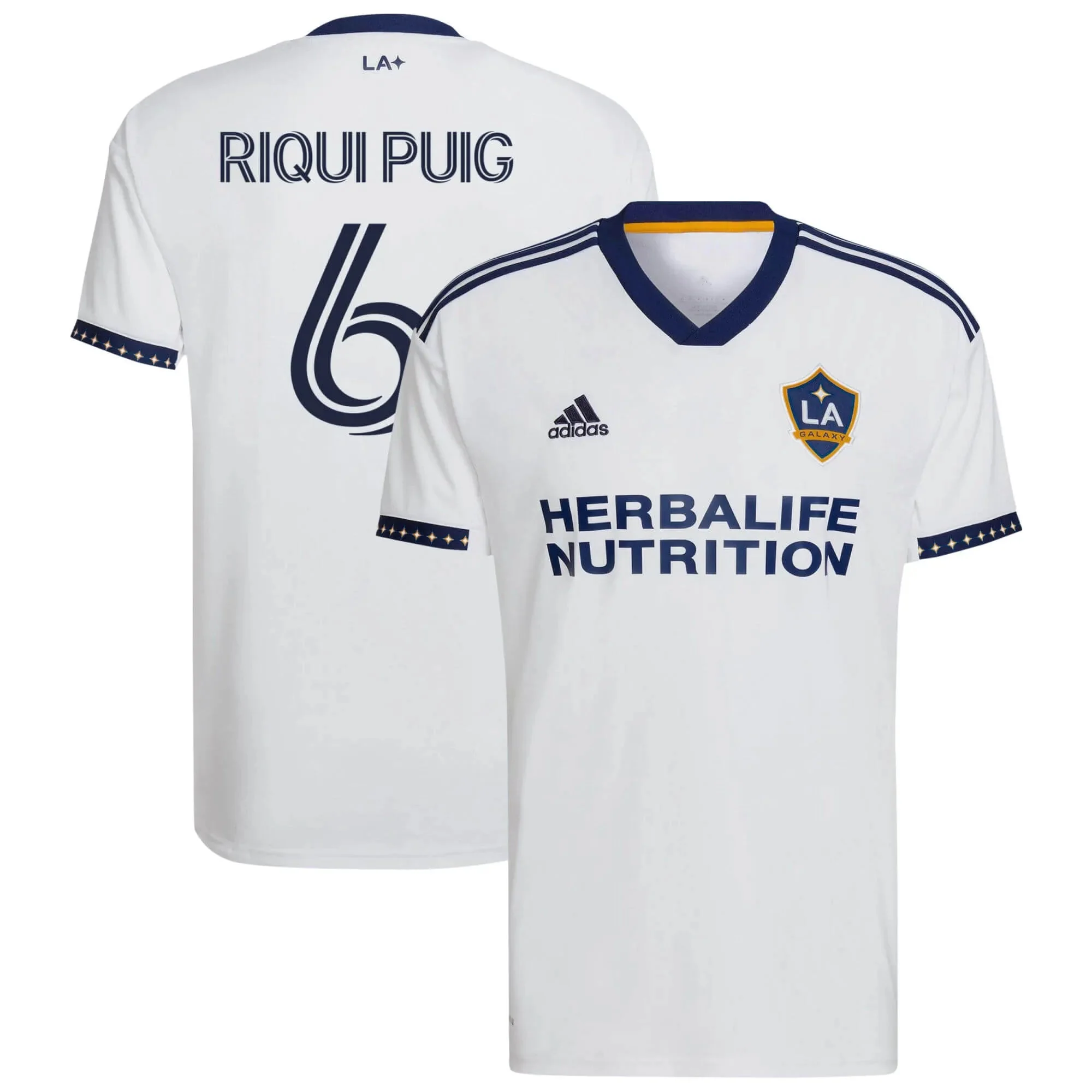 adidas 2022-23 LA Galaxy Home Jersey - White-Navy - Image 3