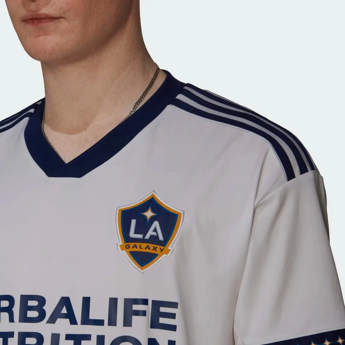 adidas 2022-23 LA Galaxy Home Jersey - White-Navy - Image 7