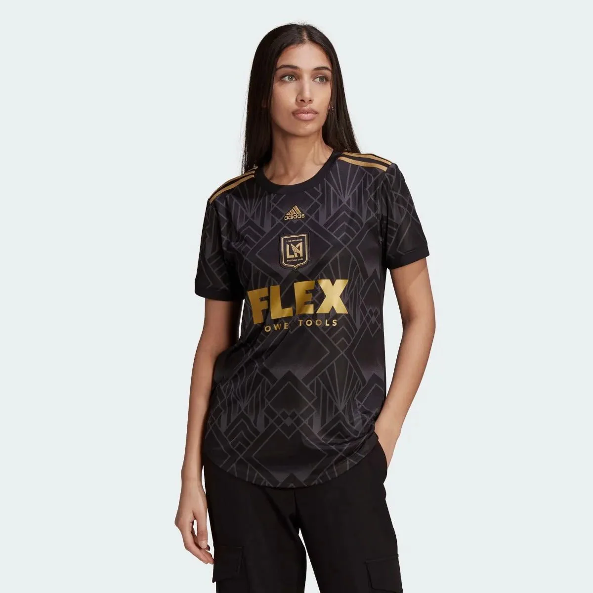 adidas 2022-23 LAFC Women Home Jersey - Black-Gold - Image 3