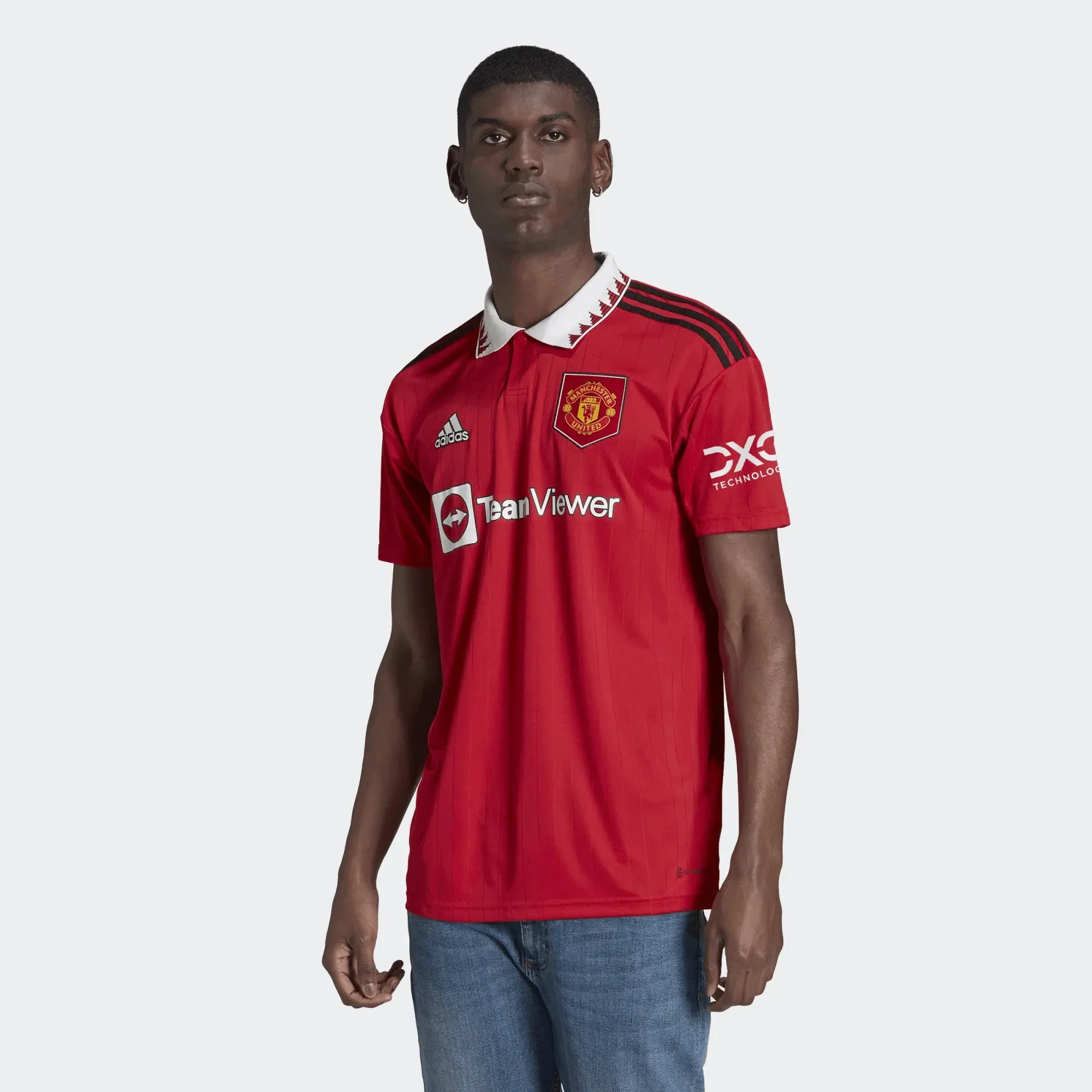 adidas 2022-23 Manchester United Home Jersey - Red-White - Image 10