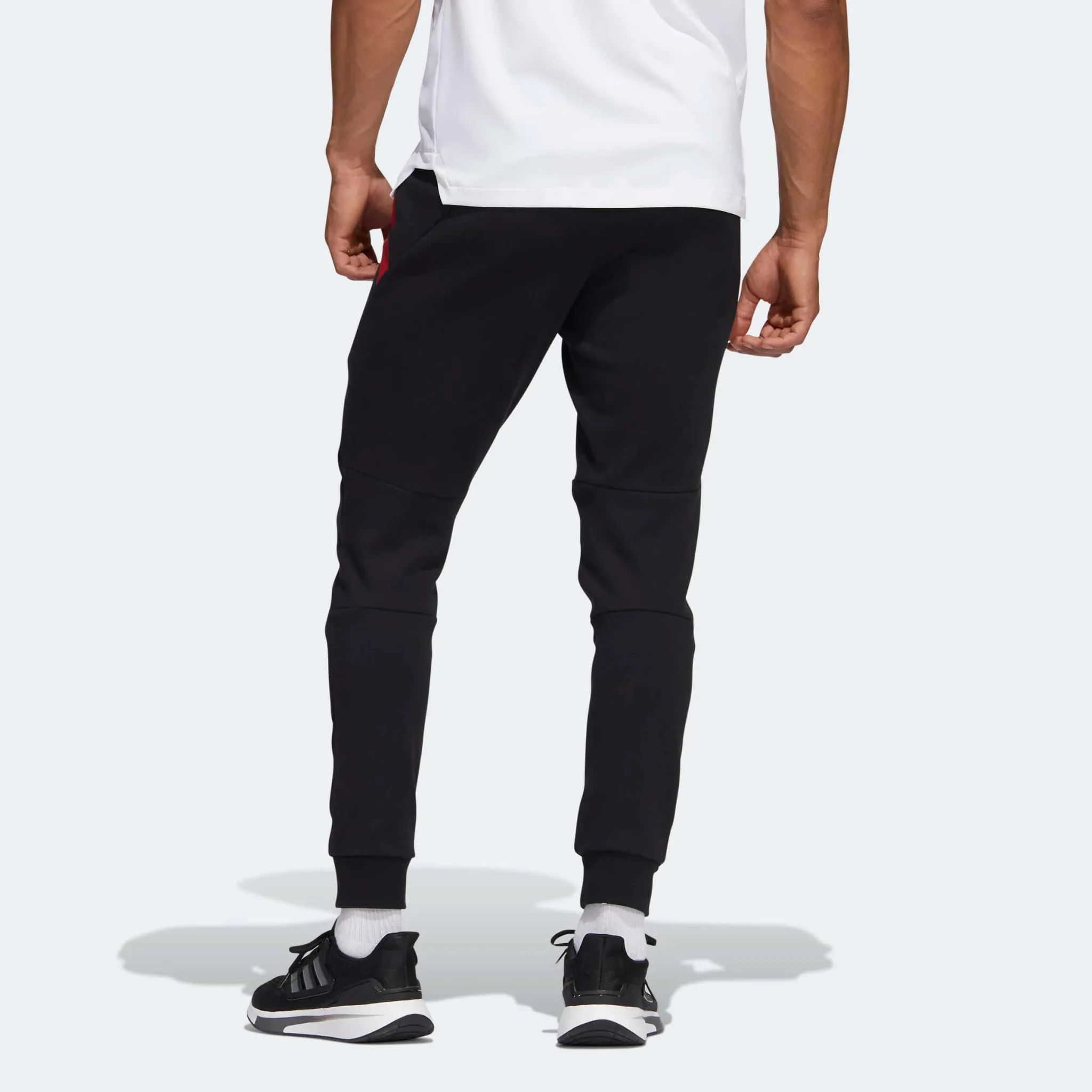 adidas 2022-23 Manchester United Travel Pants - Black-Red - Image 5