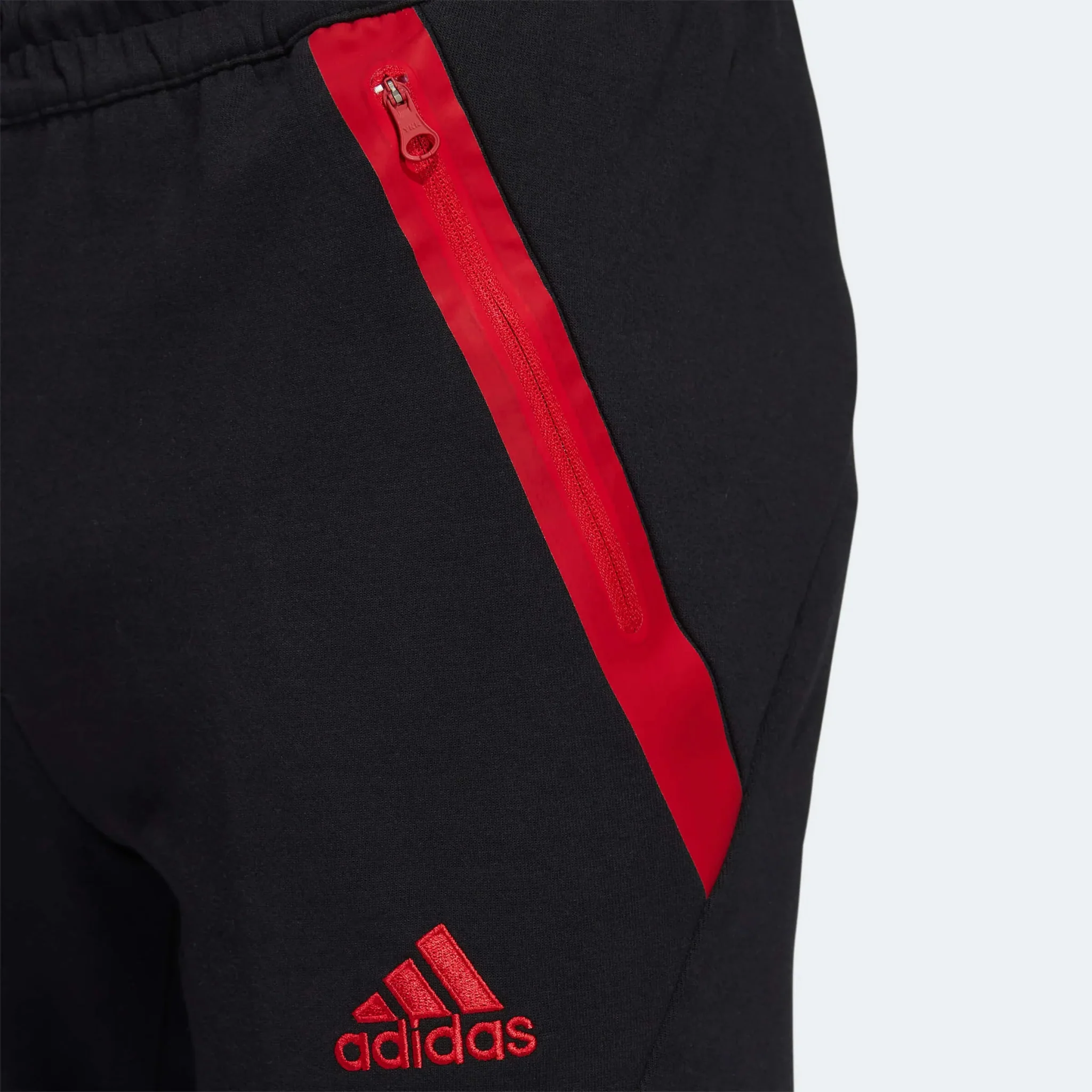 adidas 2022-23 Manchester United Travel Pants - Black-Red - Image 7