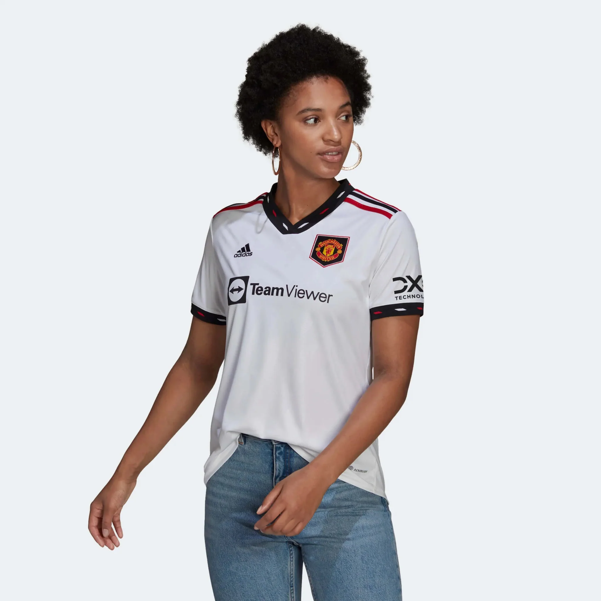 adidas 2022-23 Manchester United Women's Away Jersey - White - Image 4