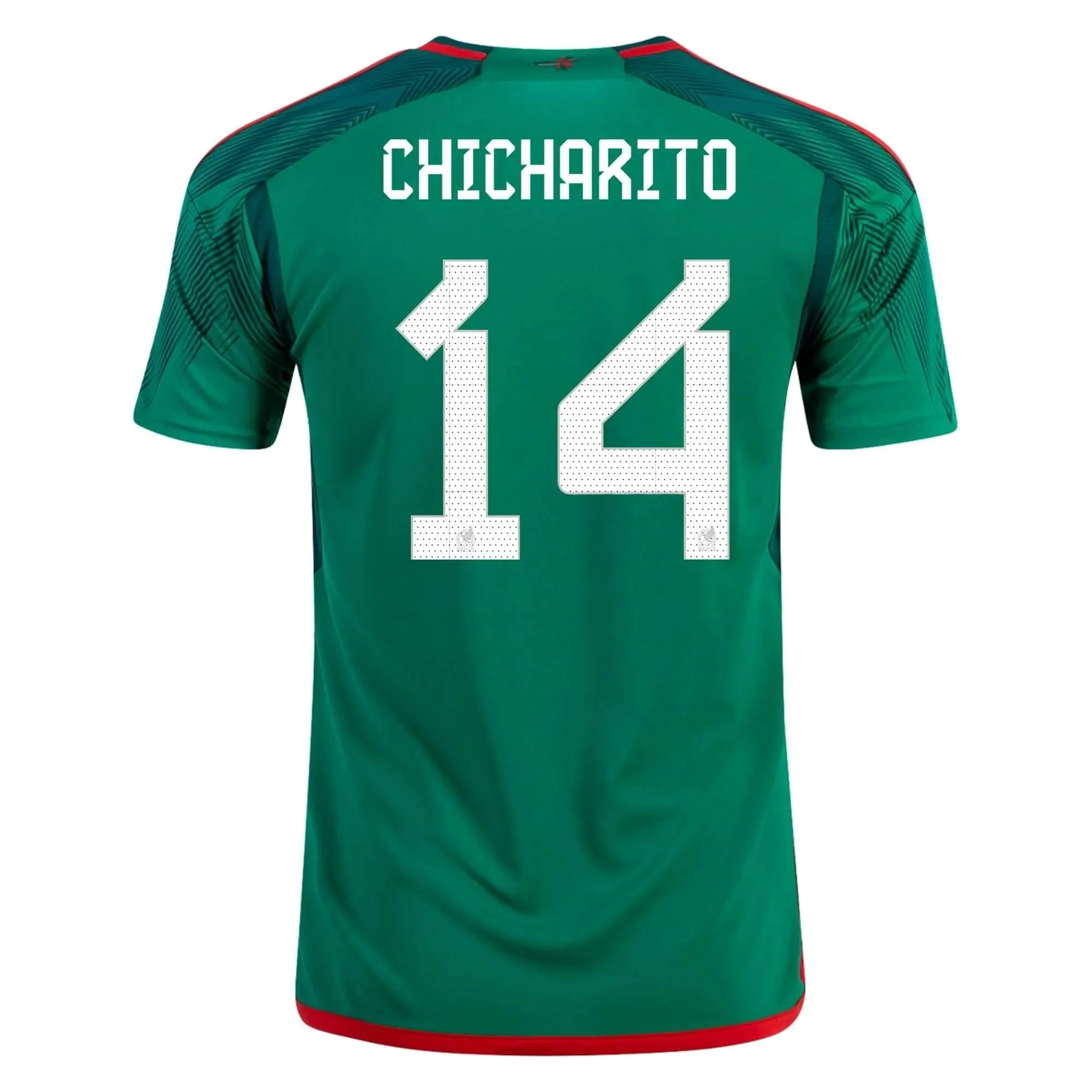 adidas 2022-23 Mexico Youth Home Jersey - Green-Red - Image 6