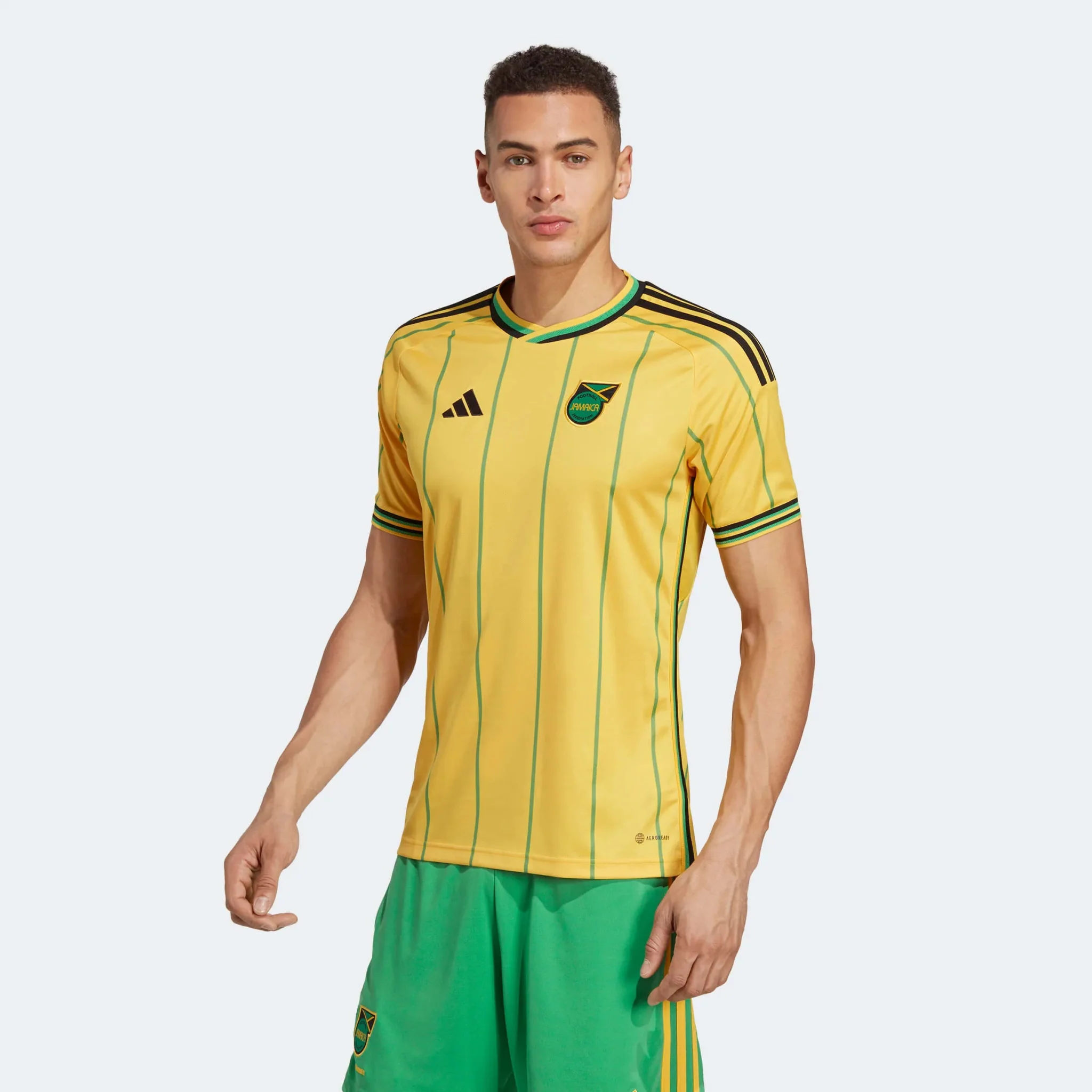 adidas 2023 Jamaica Home Jersey - Bold Gold-Vivid Green - Image 3