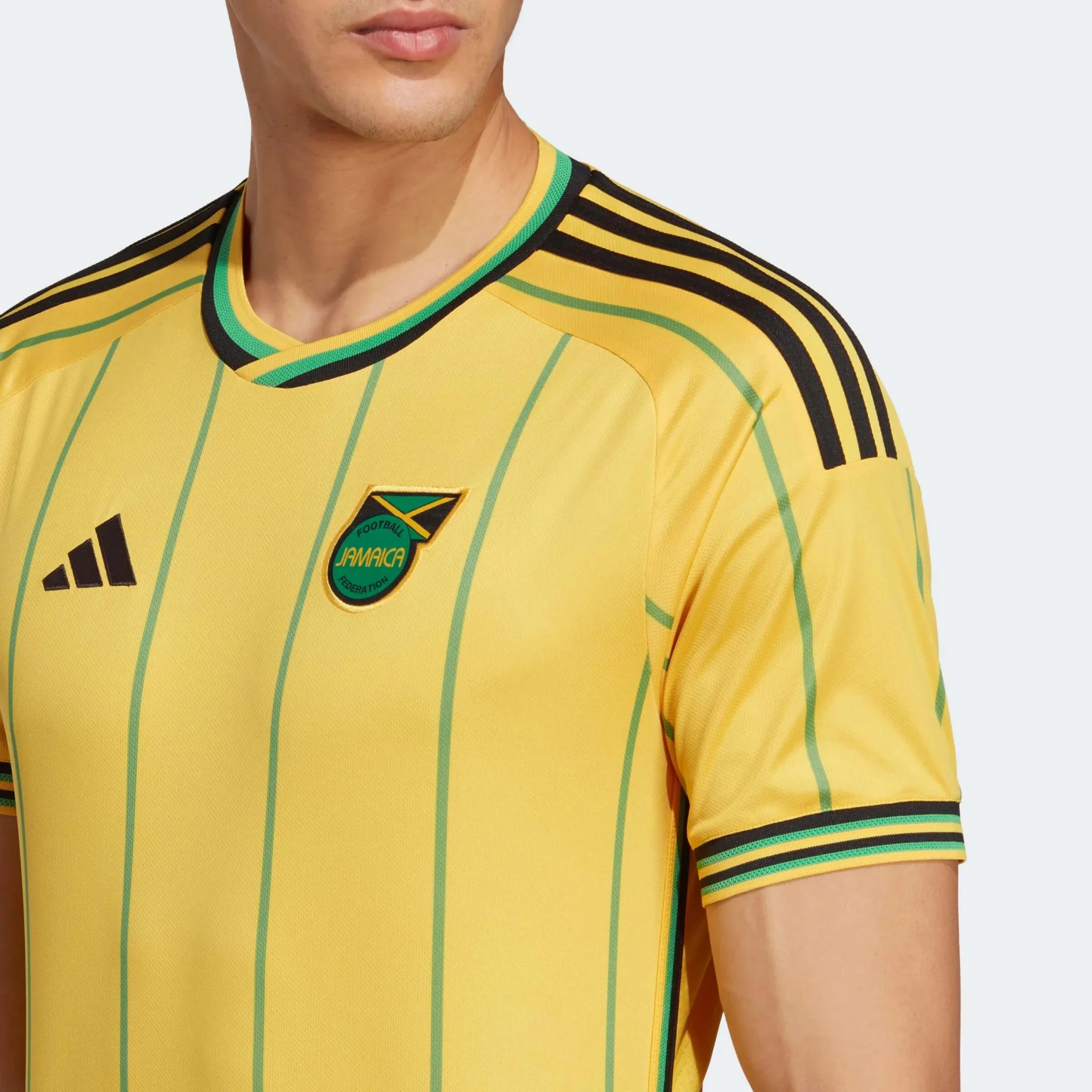 adidas 2023 Jamaica Home Jersey - Bold Gold-Vivid Green - Image 6