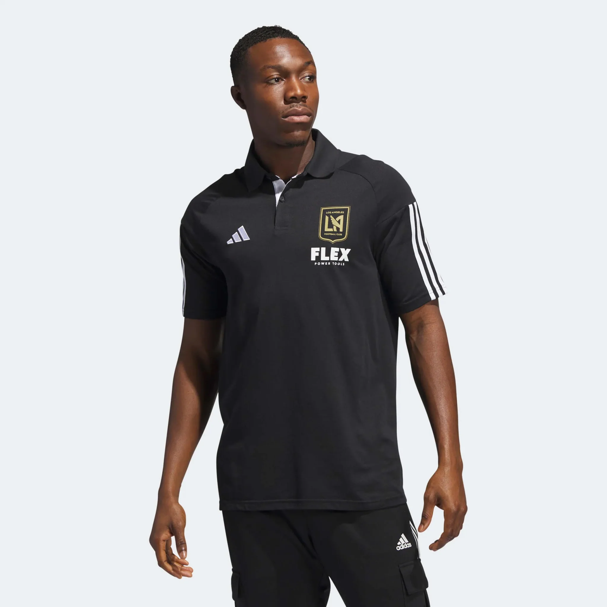 adidas 2023 LAFC Tiro 23 Polo - Black-White - Image 2
