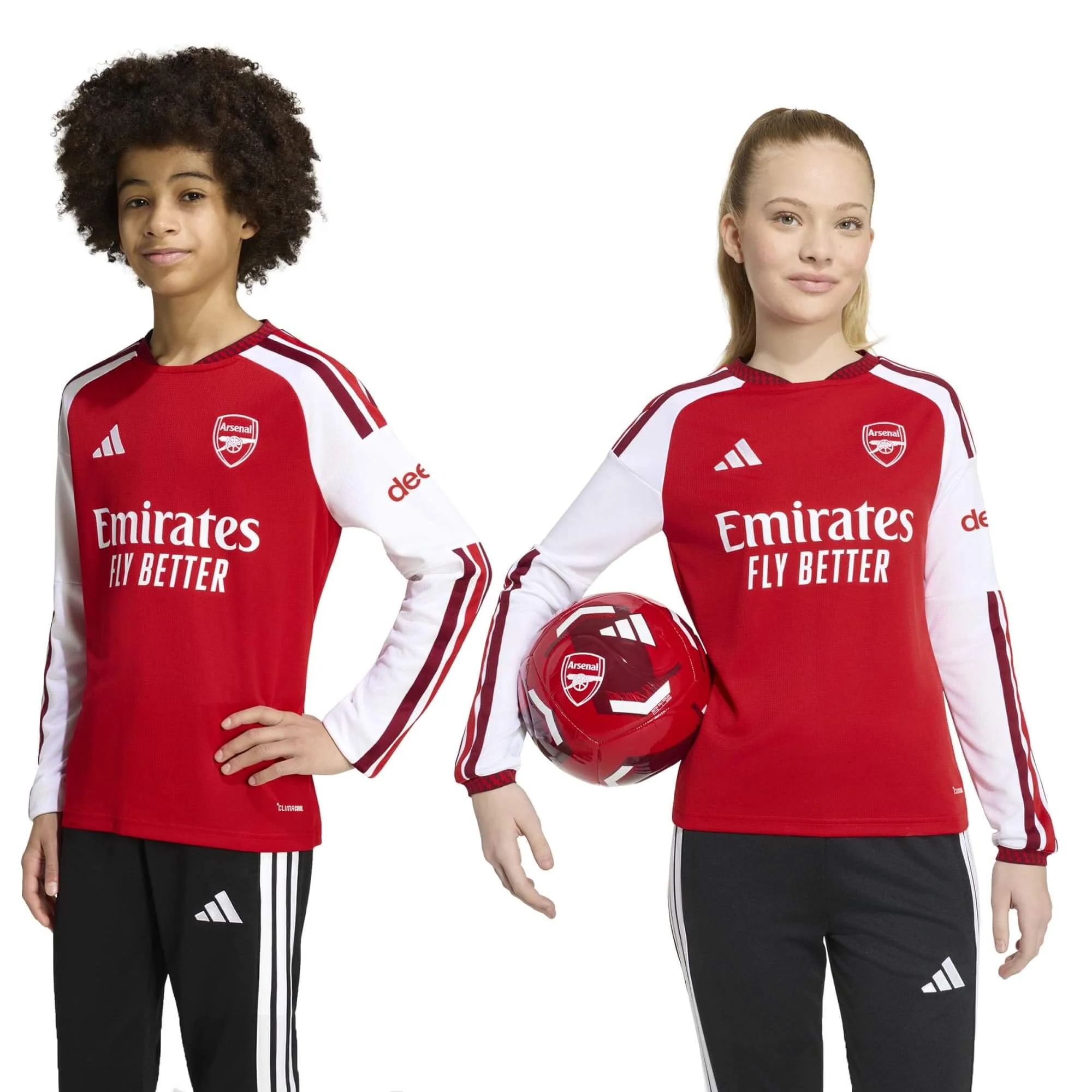 adidas 2026-27 Arsenal Youth Stadium Home Long-Sleeve Soccer Jersey - Image 7