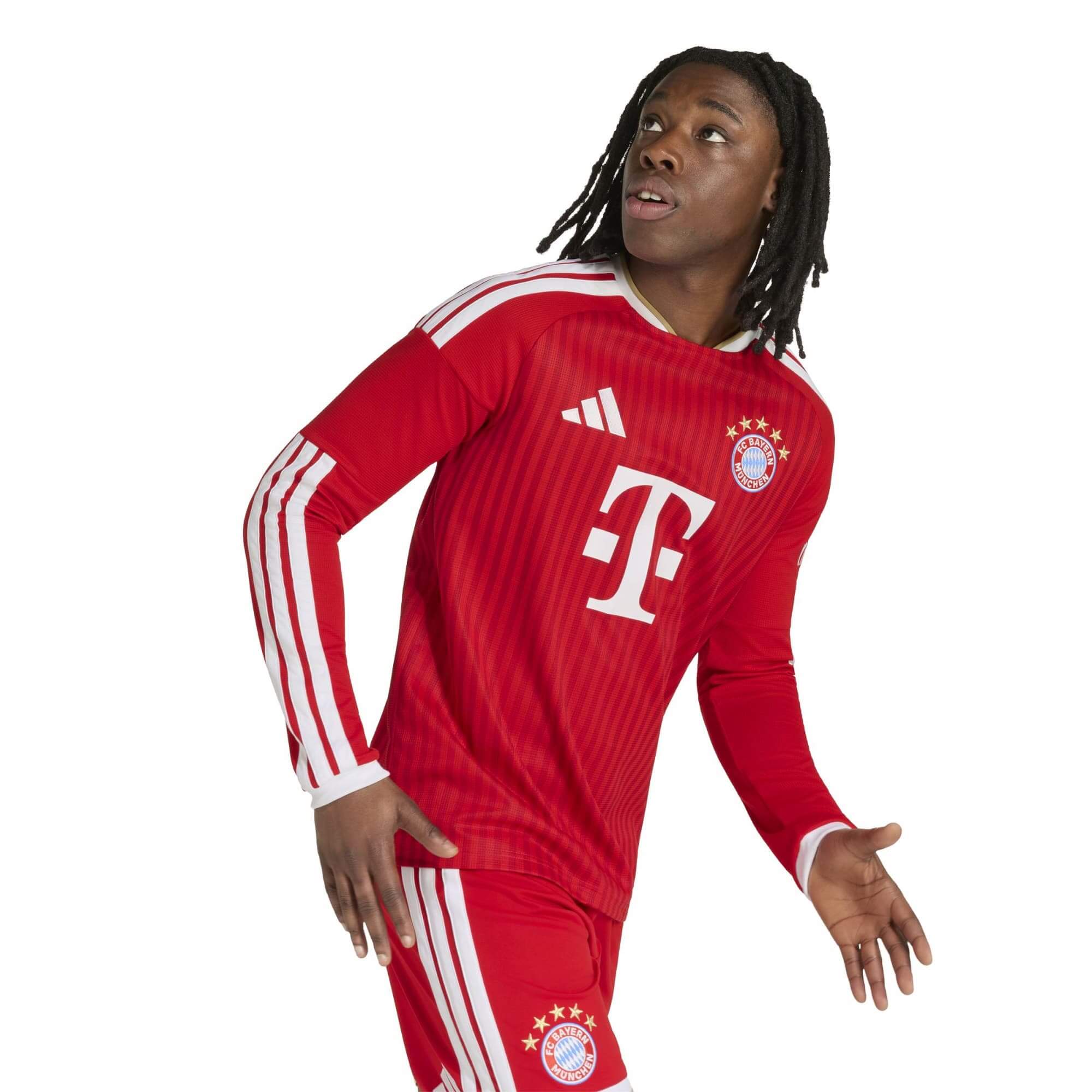 adidas 2026-27 Bayern Munich Men's Stadium Home Long-Sleeve Soccer Jersey - Image 5