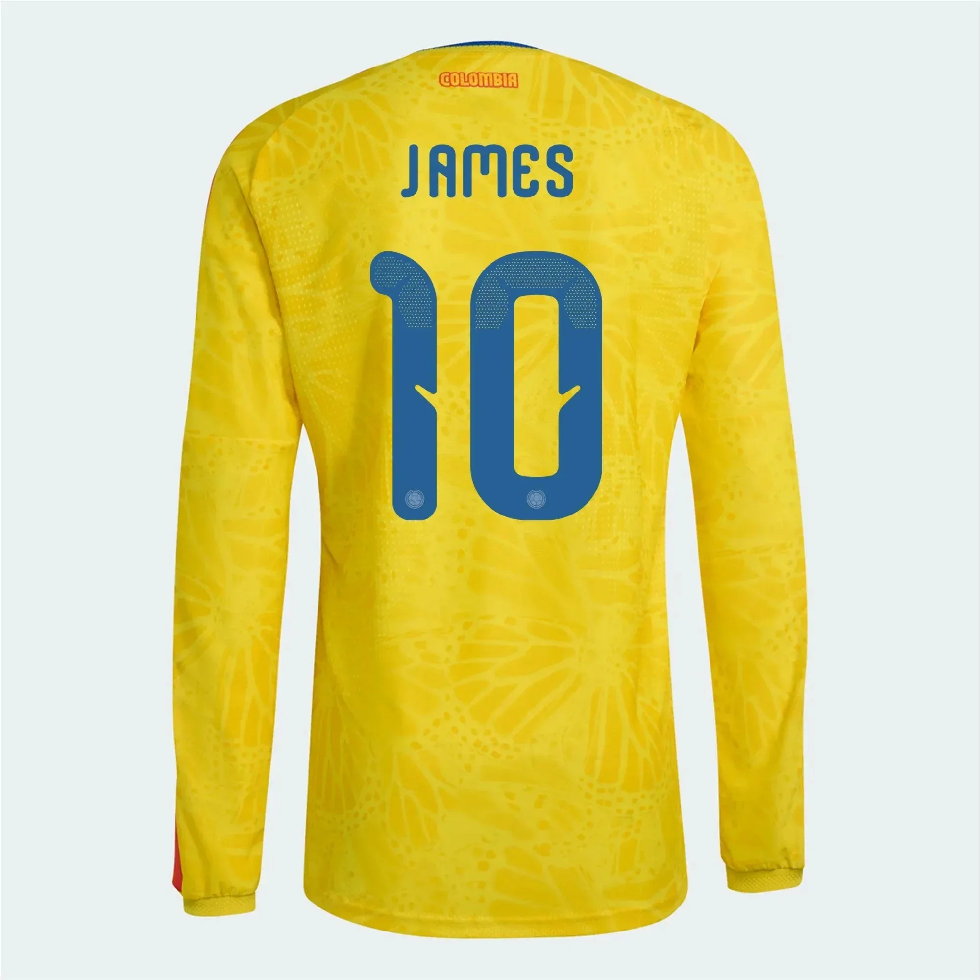 adidas 2026 Colombia Men's Authentic Home Long-Sleeve Soccer Jersey - Image 10