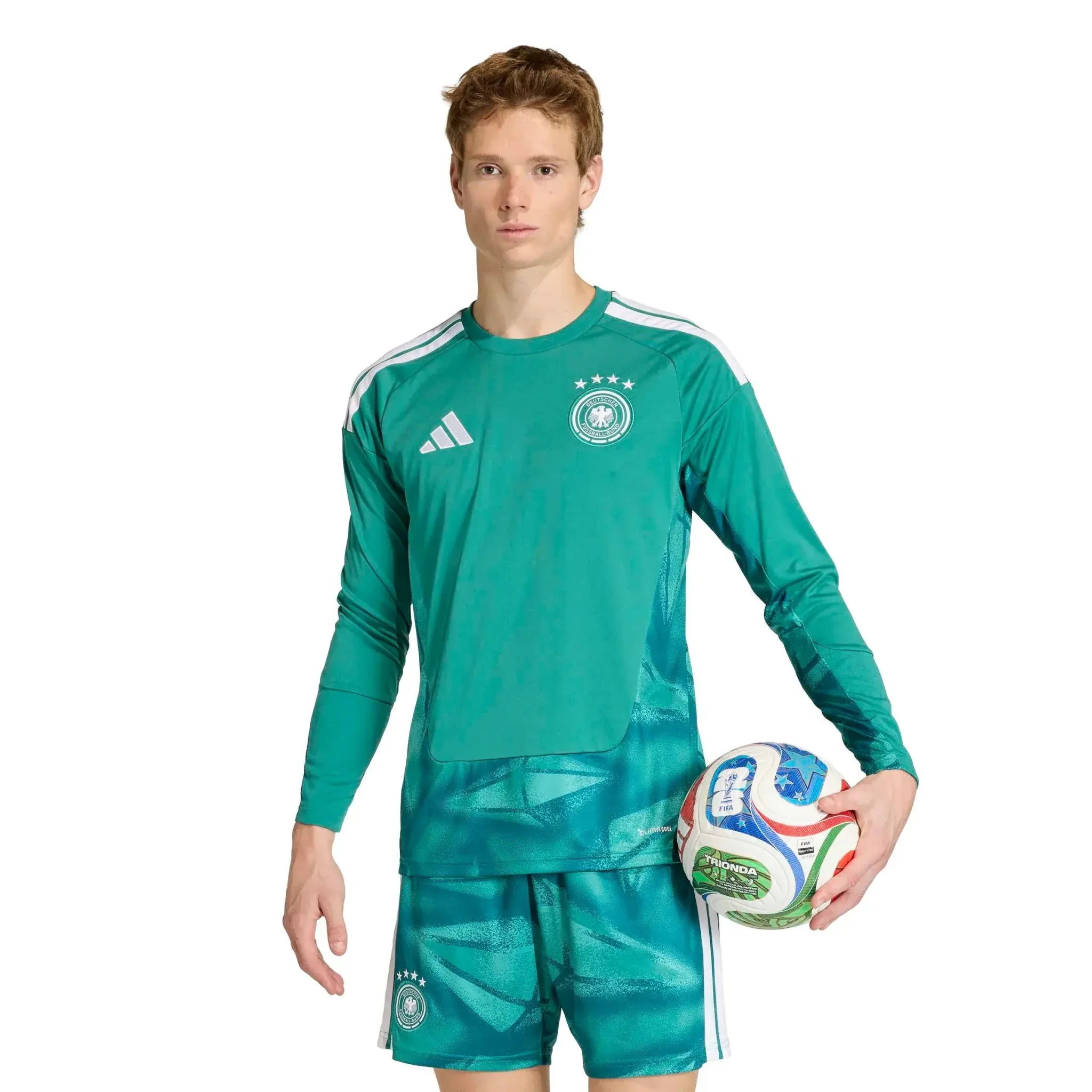 adidas 2026 Germany Men's Stadium Home Long-Sleeve Goalkeeper Soccer Jersey - Image 3