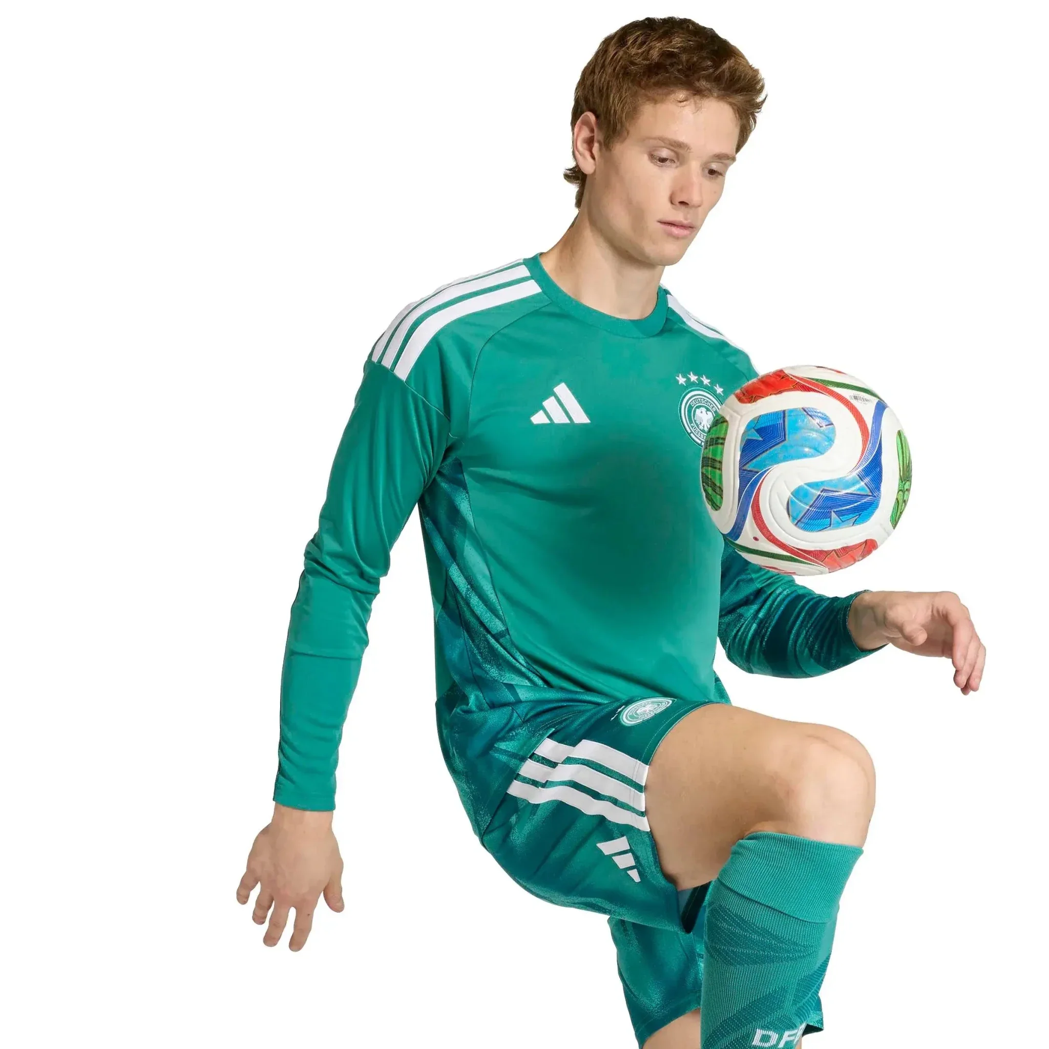 adidas 2026 Germany Men's Stadium Home Long-Sleeve Goalkeeper Soccer Jersey - Image 6
