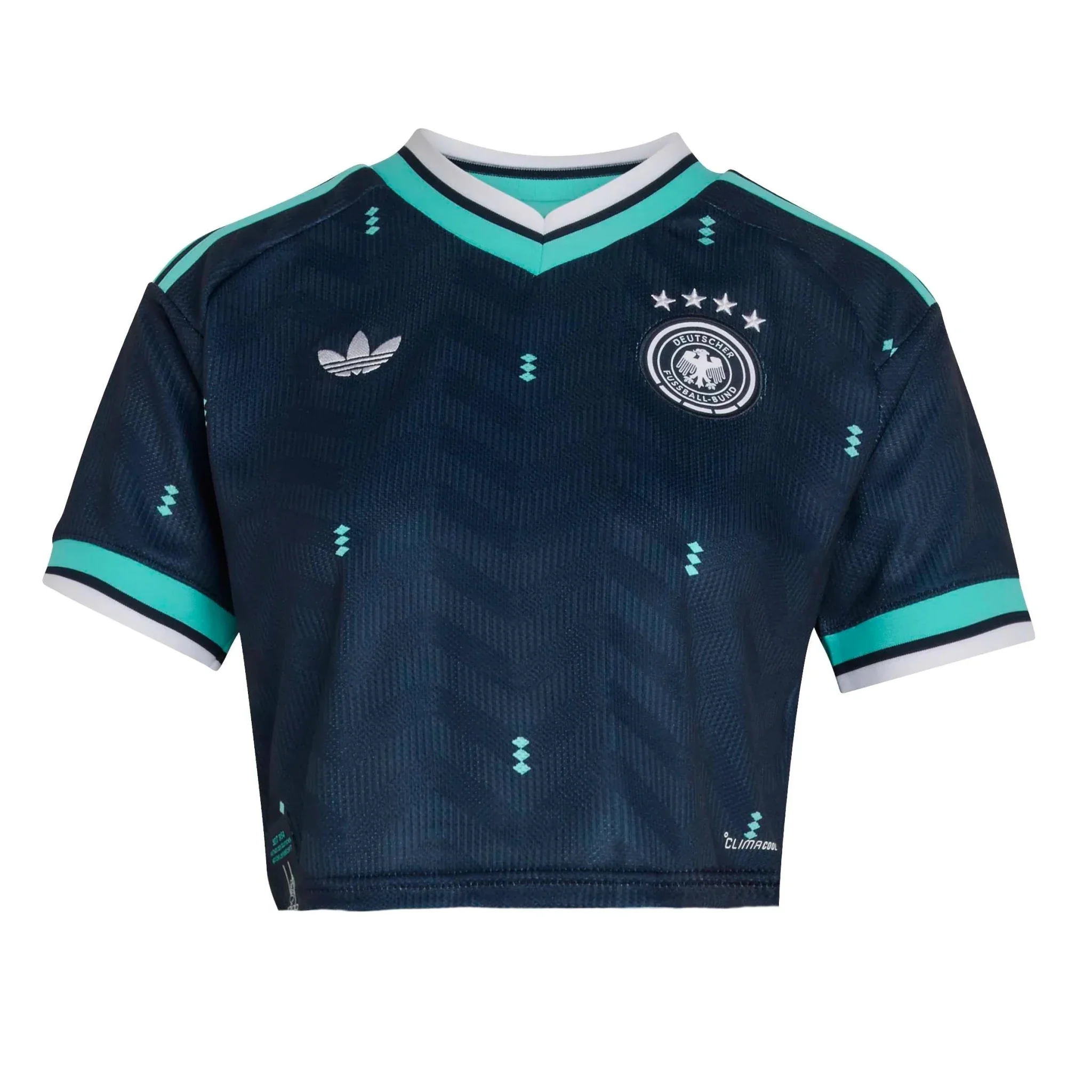 adidas 2026 Germany Women's Stadium Away Cropped Soccer Jersey