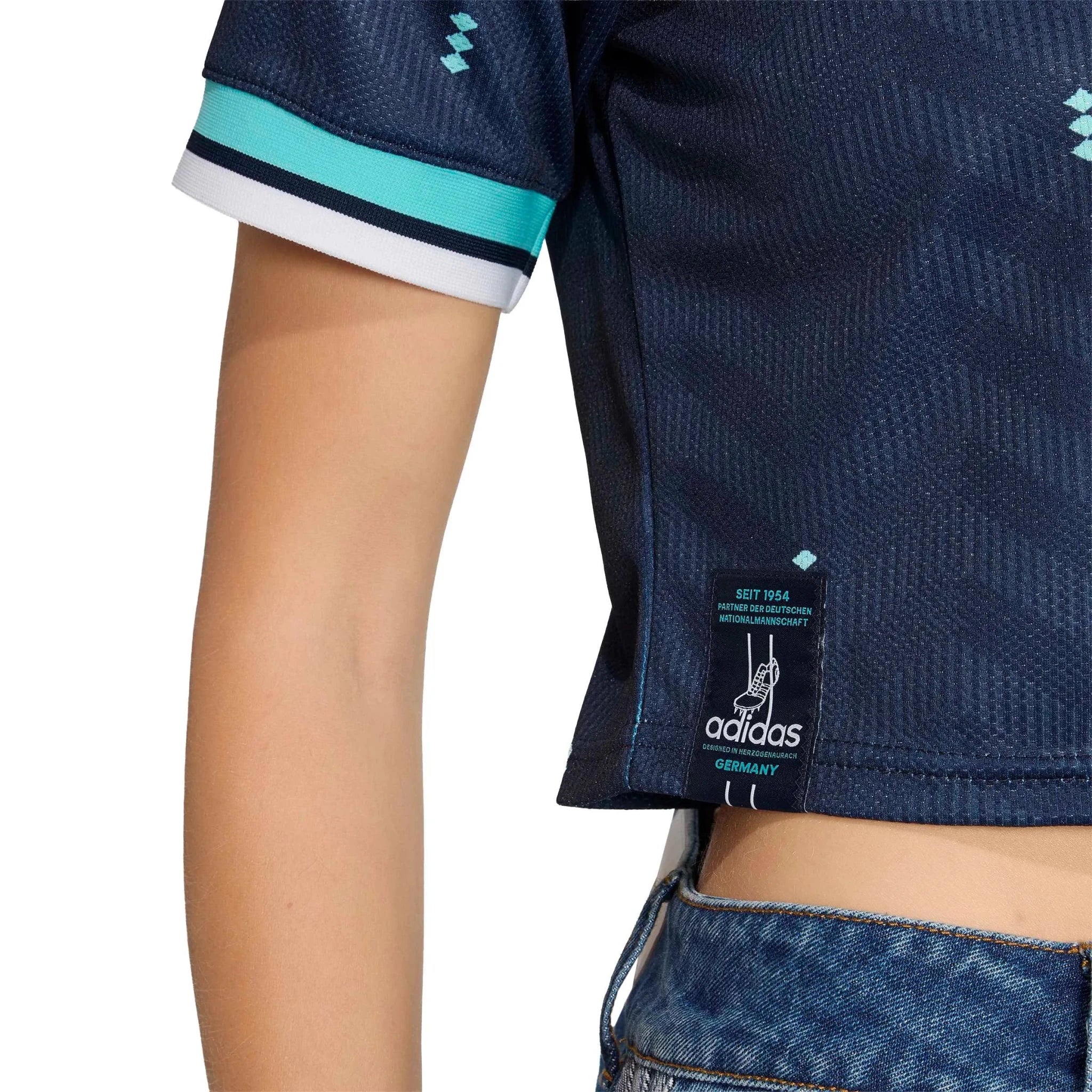 adidas 2026 Germany Women's Stadium Away Cropped Soccer Jersey - Image 6