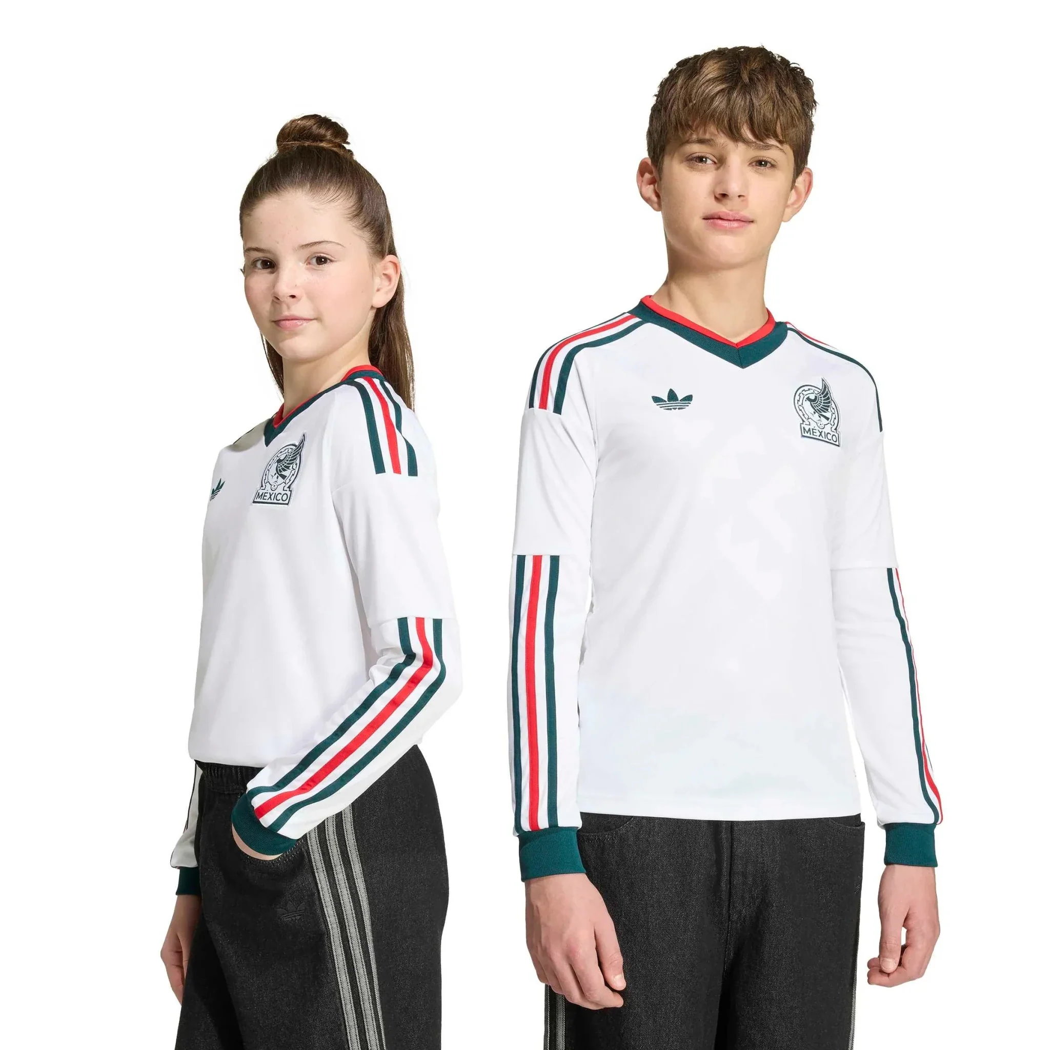adidas 2026 Mexico Youth Stadium Away Long-Sleeve Soccer Jersey - Image 7