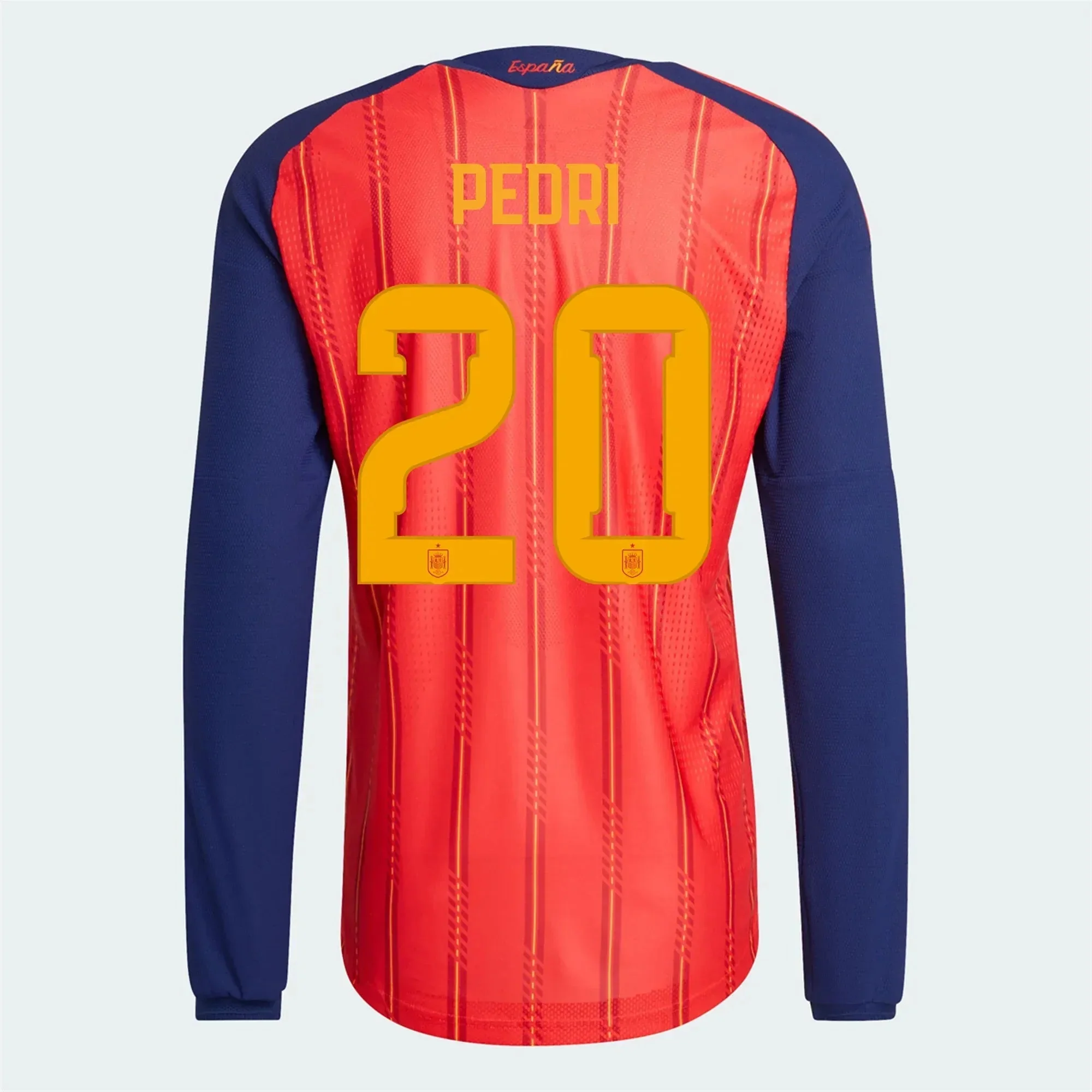 adidas 2026 Spain Men's Authentic Home Long-Sleeve Soccer Jersey - Image 13