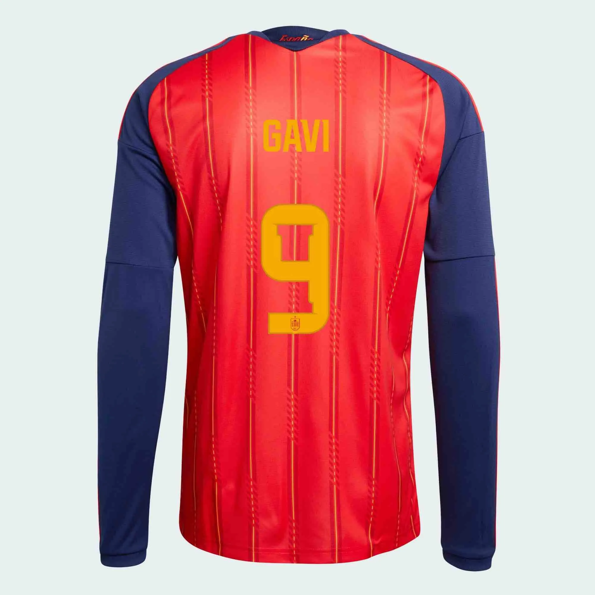 adidas 2026 Spain Men's Authentic Home Long-Sleeve Soccer Jersey - Image 16