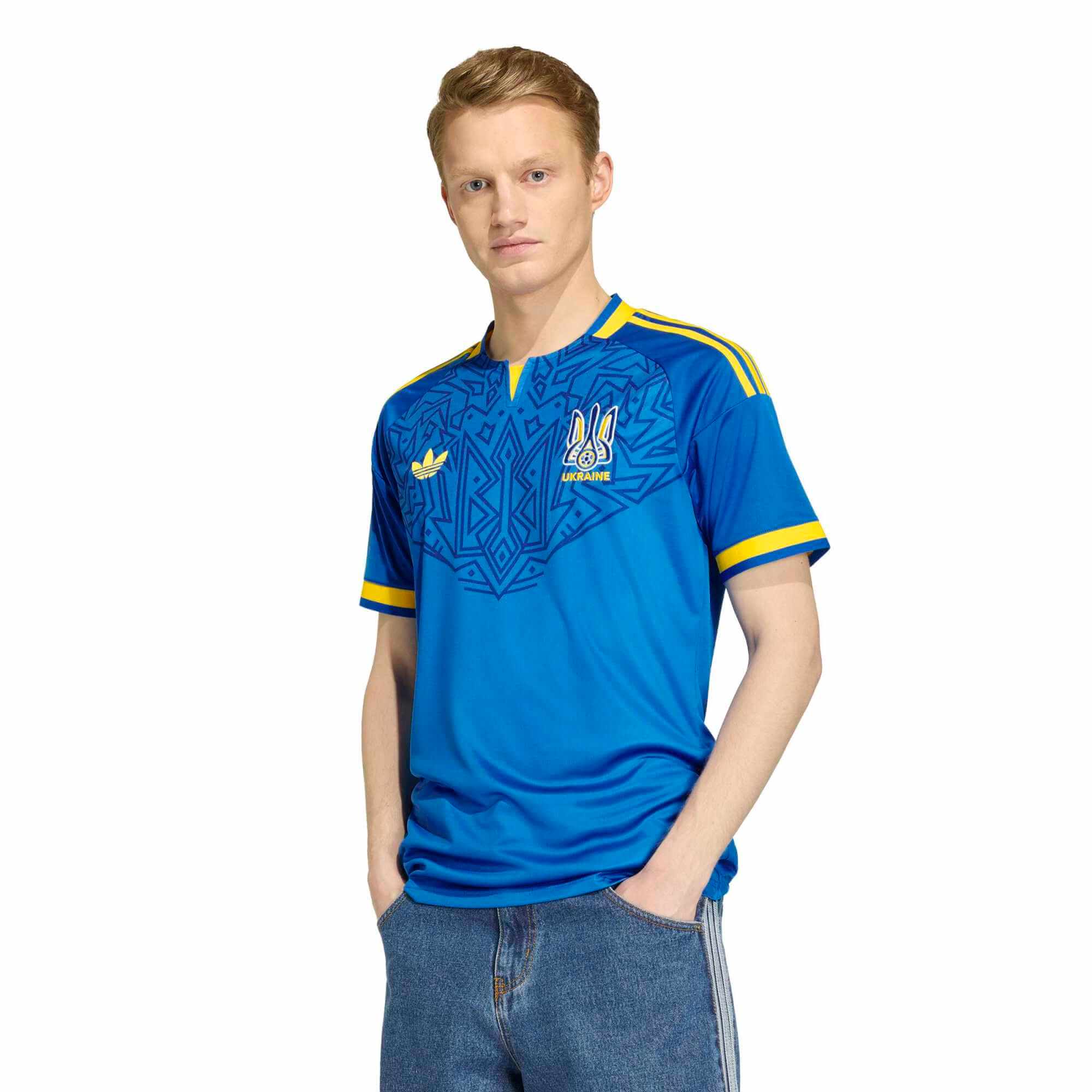 adidas 2026 Ukraine Men's Stadium Away Soccer Jersey - Image 3