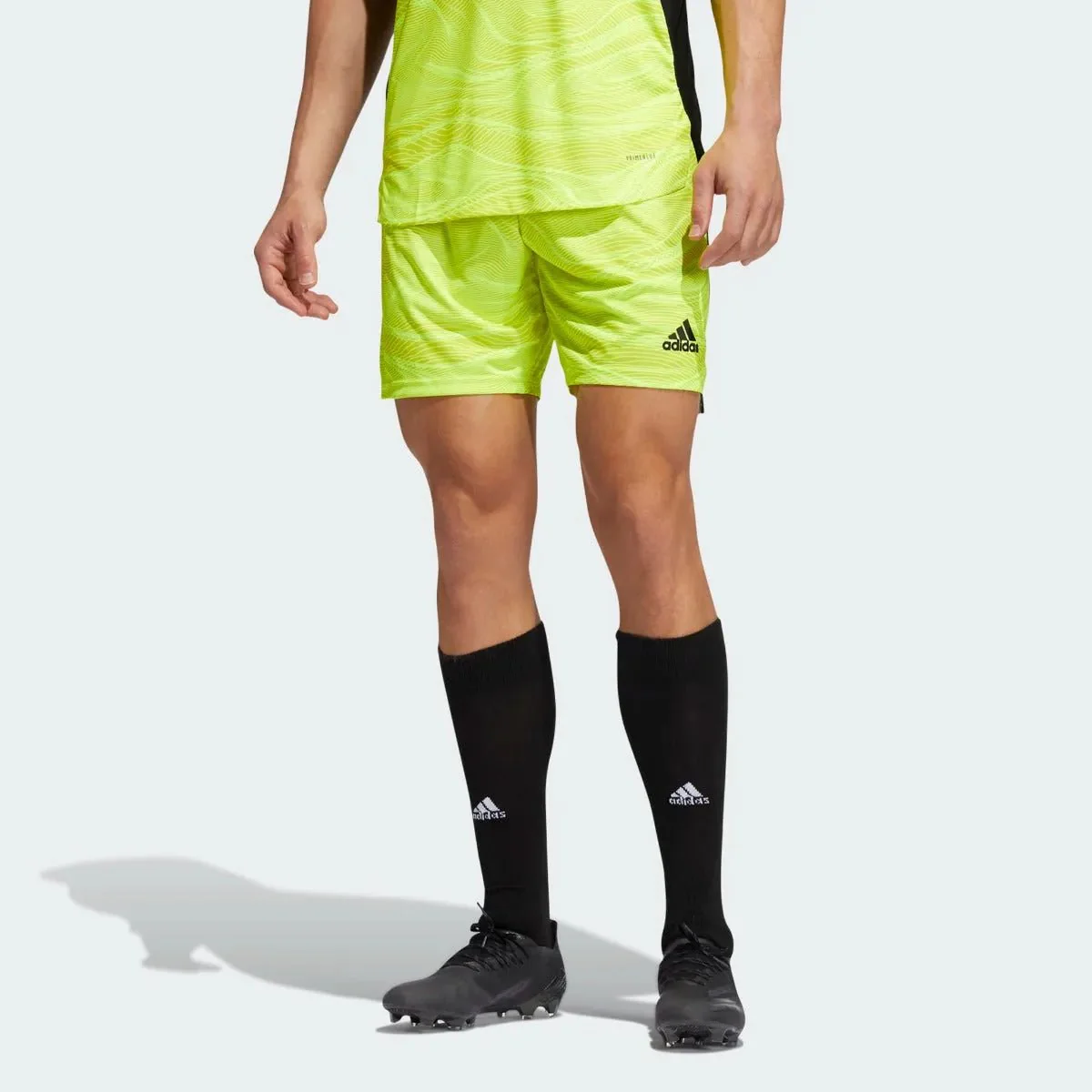 Adidas Condivo 21 Goalkeeper Shorts - Acid Yellow - Image 2