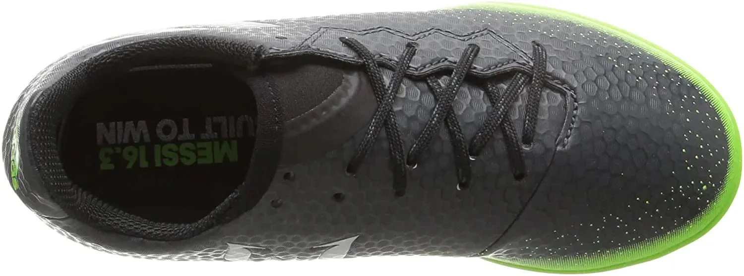 Adidas Junior Messi 16.3 IN Dark Grey-Neon Green - Image 3