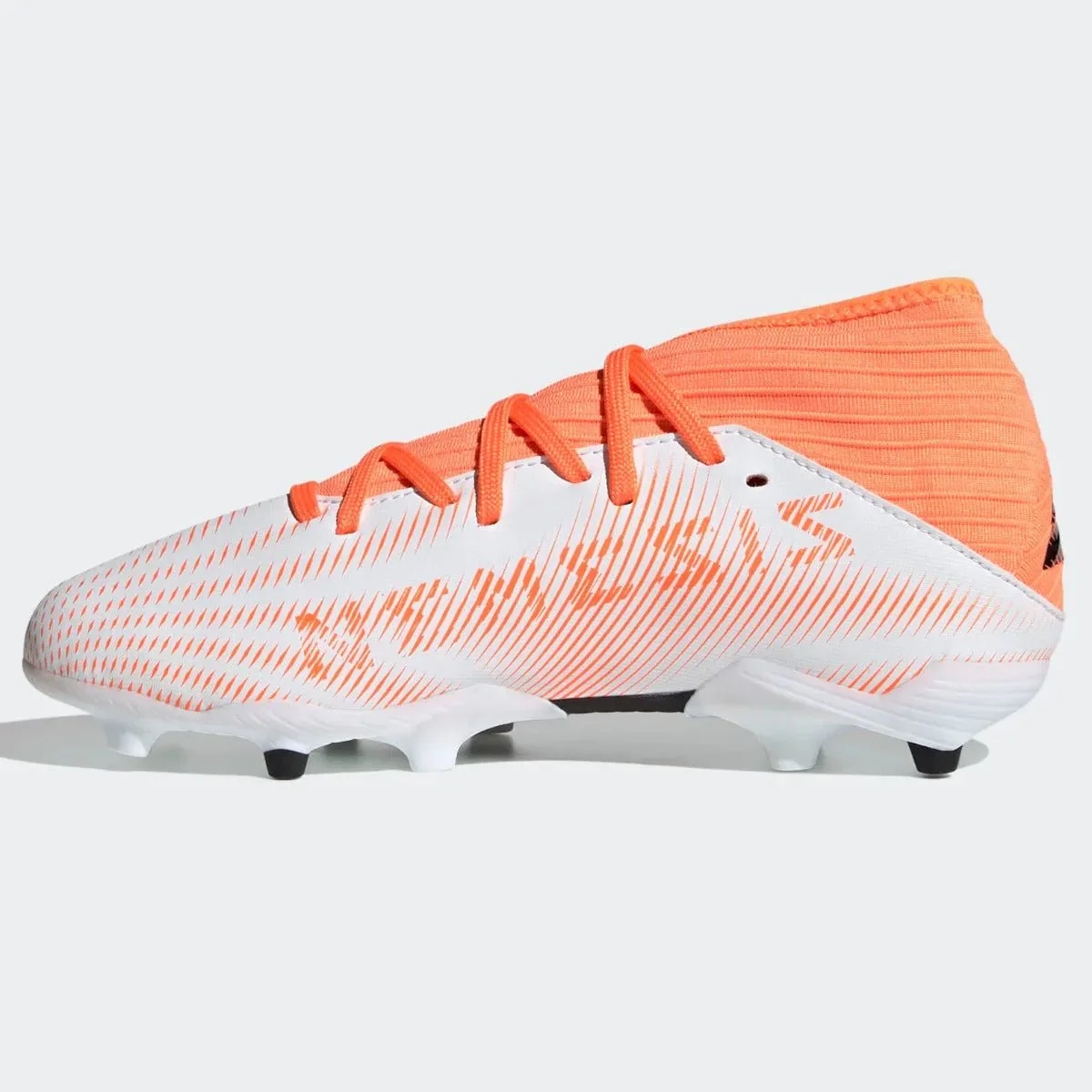 Adidas Junior Nemeziz .3 FG - White-Orange-Black - Image 2