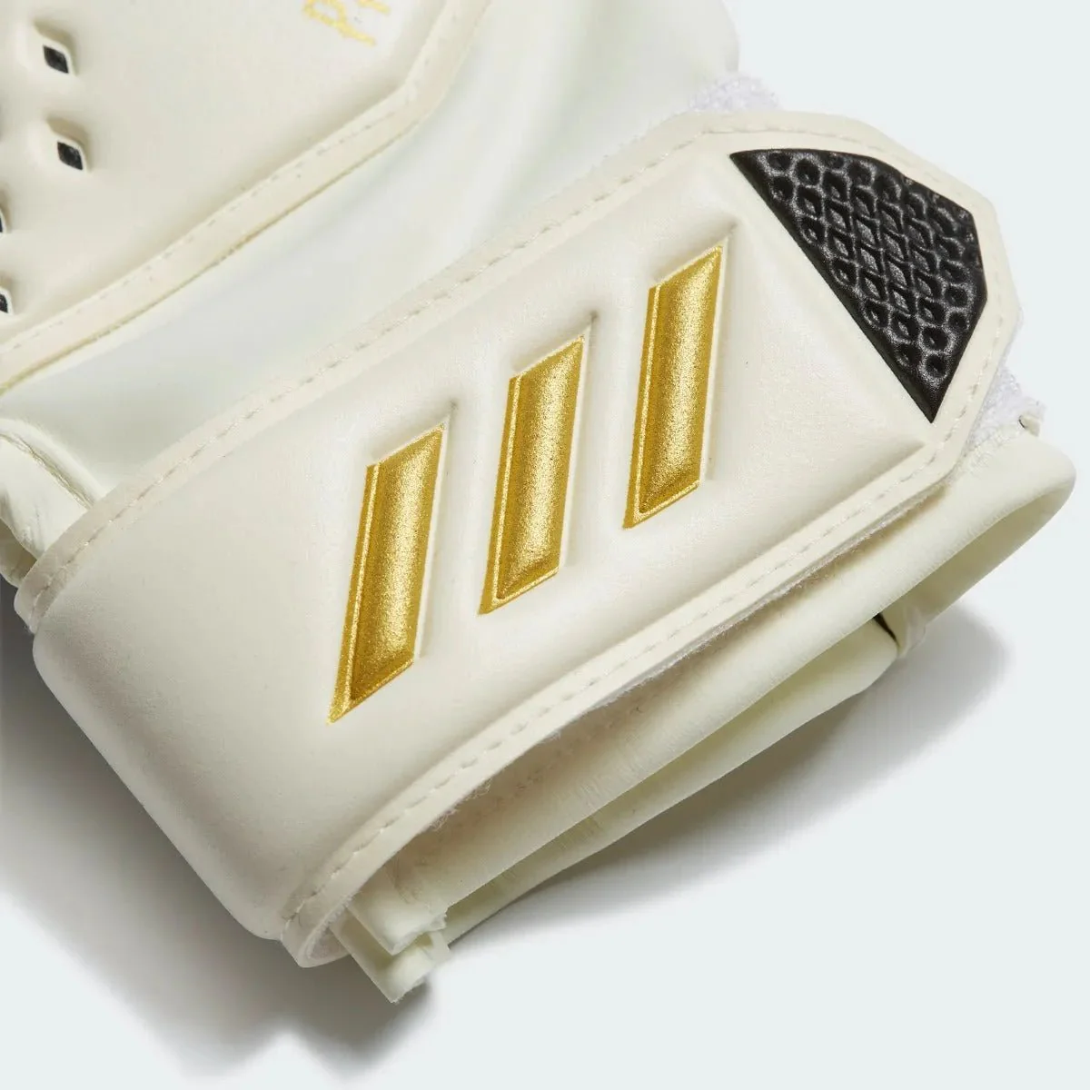 Adidas JR Predator 20 Match Fingersave GK Gloves - White-Black-Gold - Image 3