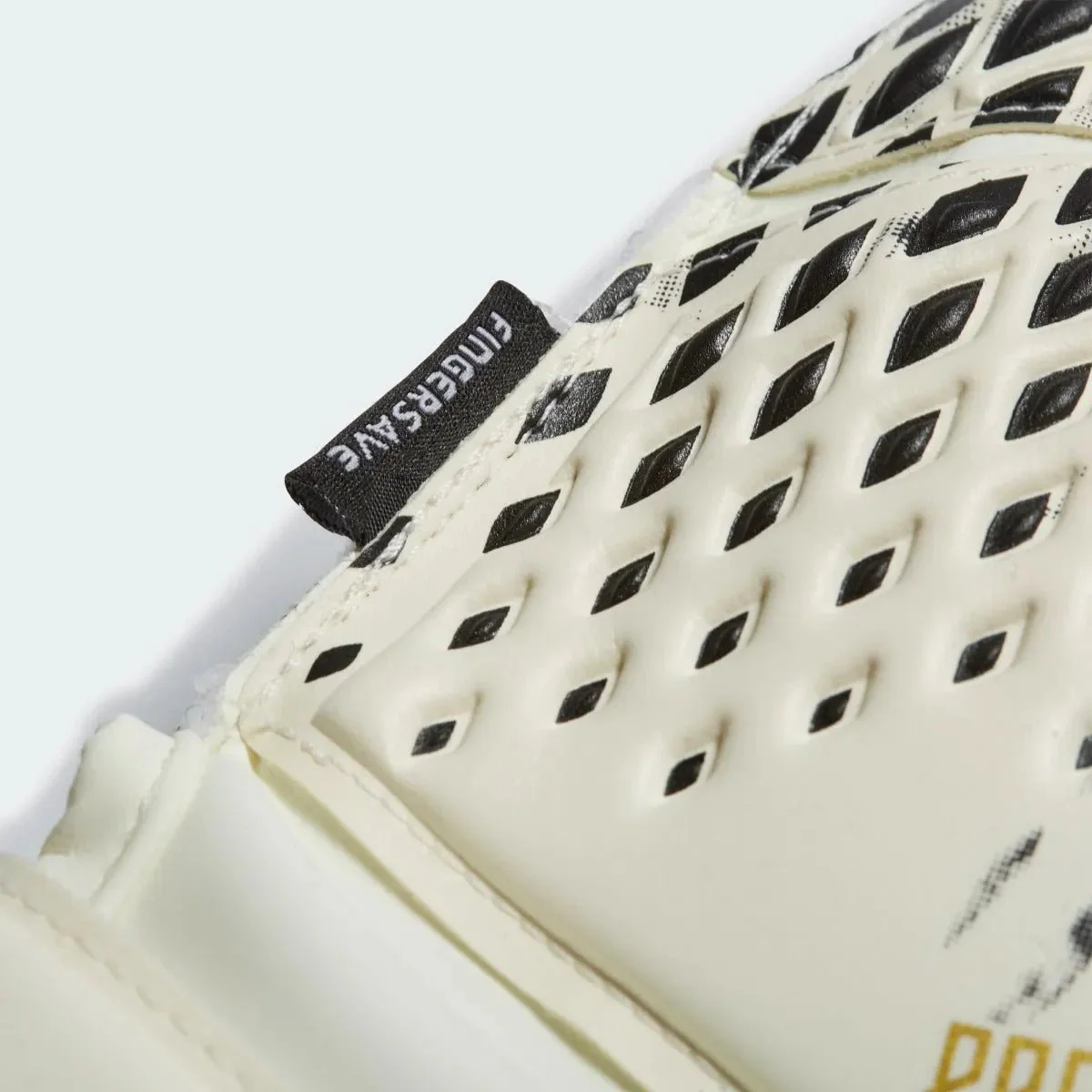 Adidas JR Predator 20 Match Fingersave GK Gloves - White-Black-Gold - Image 4