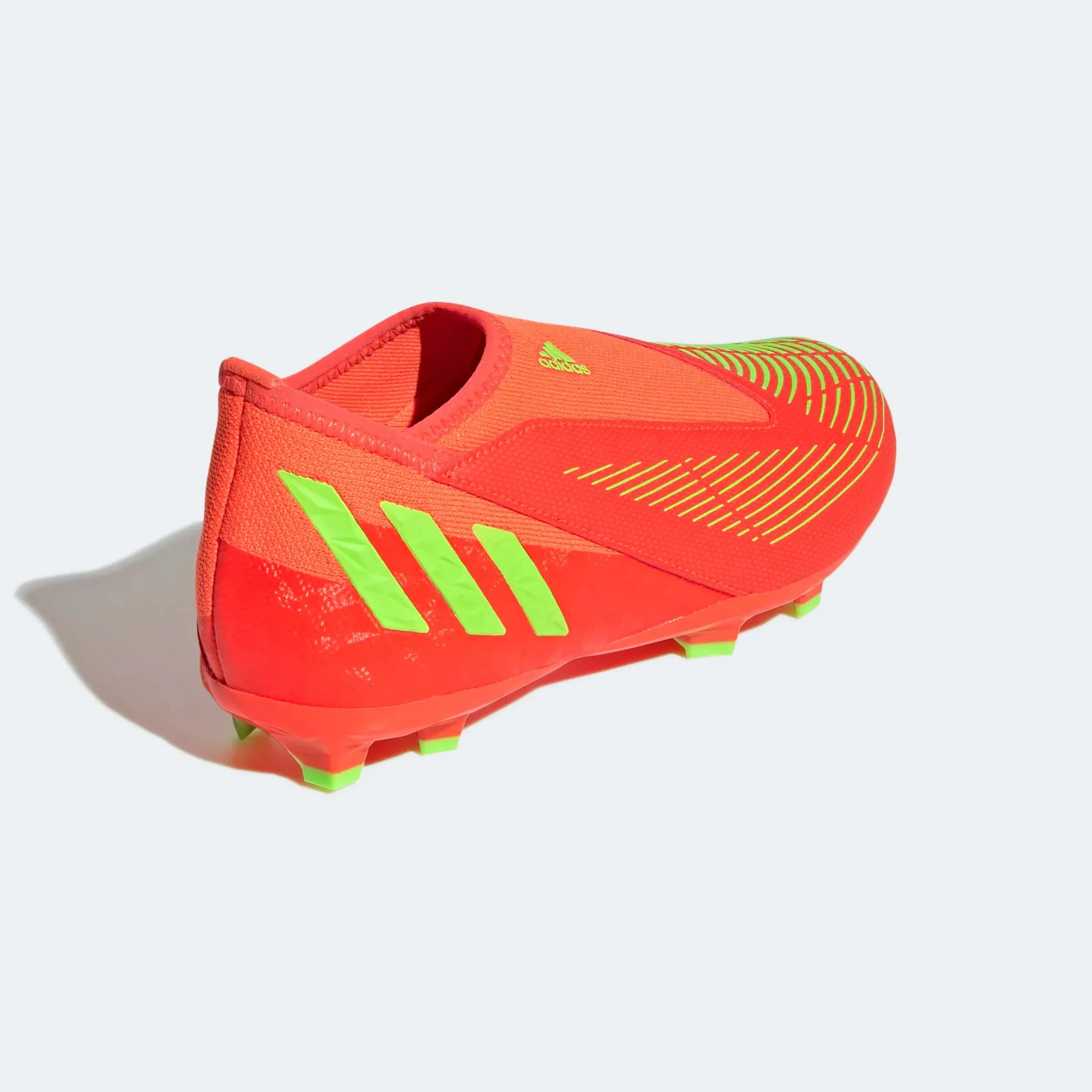 adidas Junior Predator Edge .3 Laceless FG - Solar Red-Solar Green - Image 4
