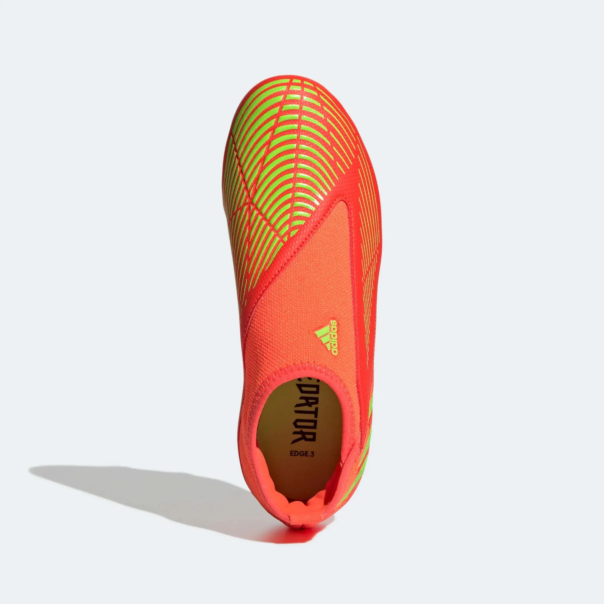 adidas Junior Predator Edge .3 Laceless FG - Solar Red-Solar Green - Image 5