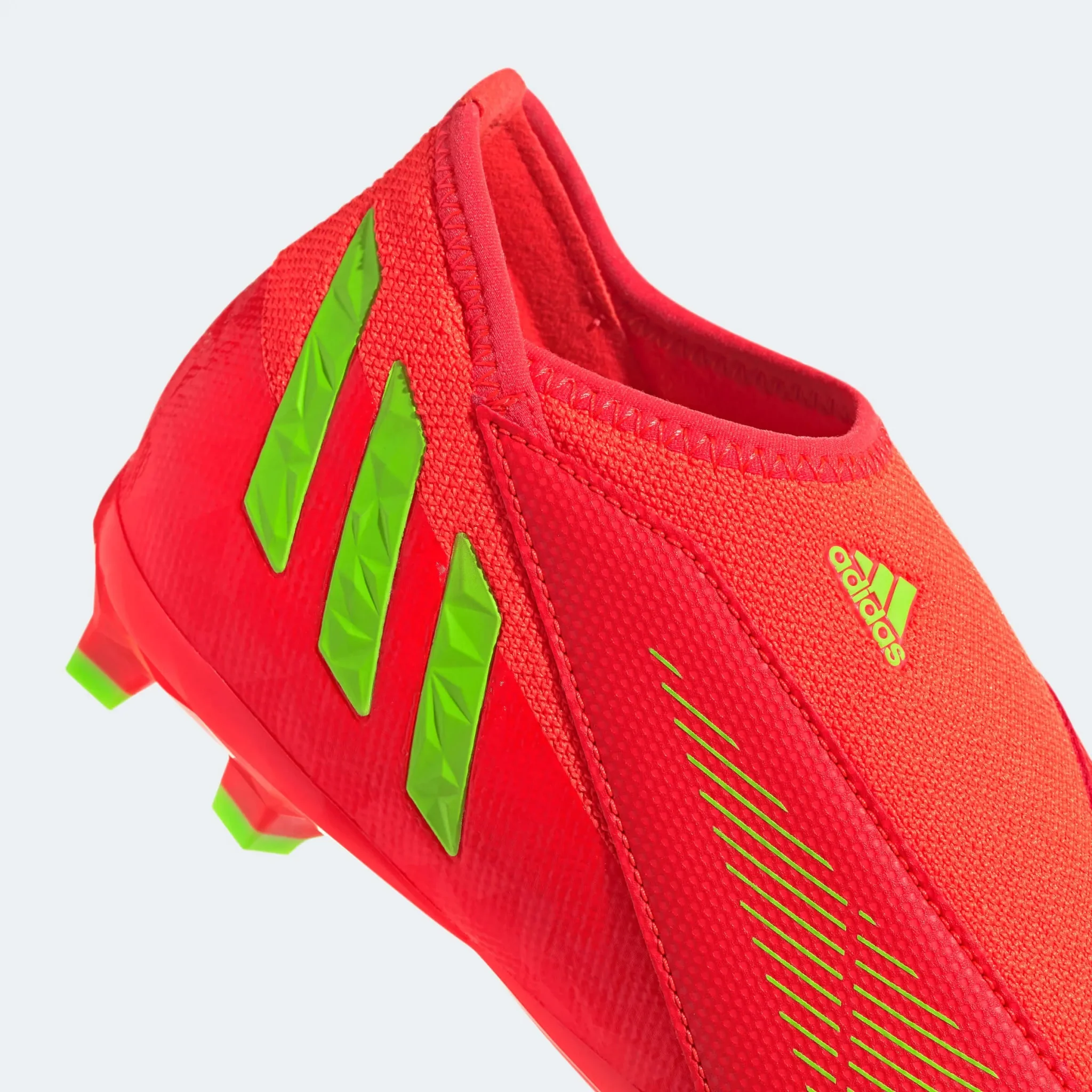 adidas Junior Predator Edge .3 Laceless FG - Solar Red-Solar Green - Image 7
