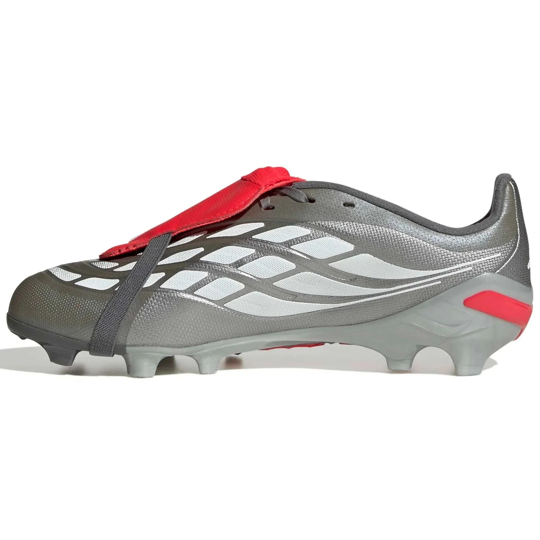 adidas Junior Predator League Fold-Over Tongue Firm Ground Soccer Cleats - Finishers Steel Pack (SP26) - Image 2
